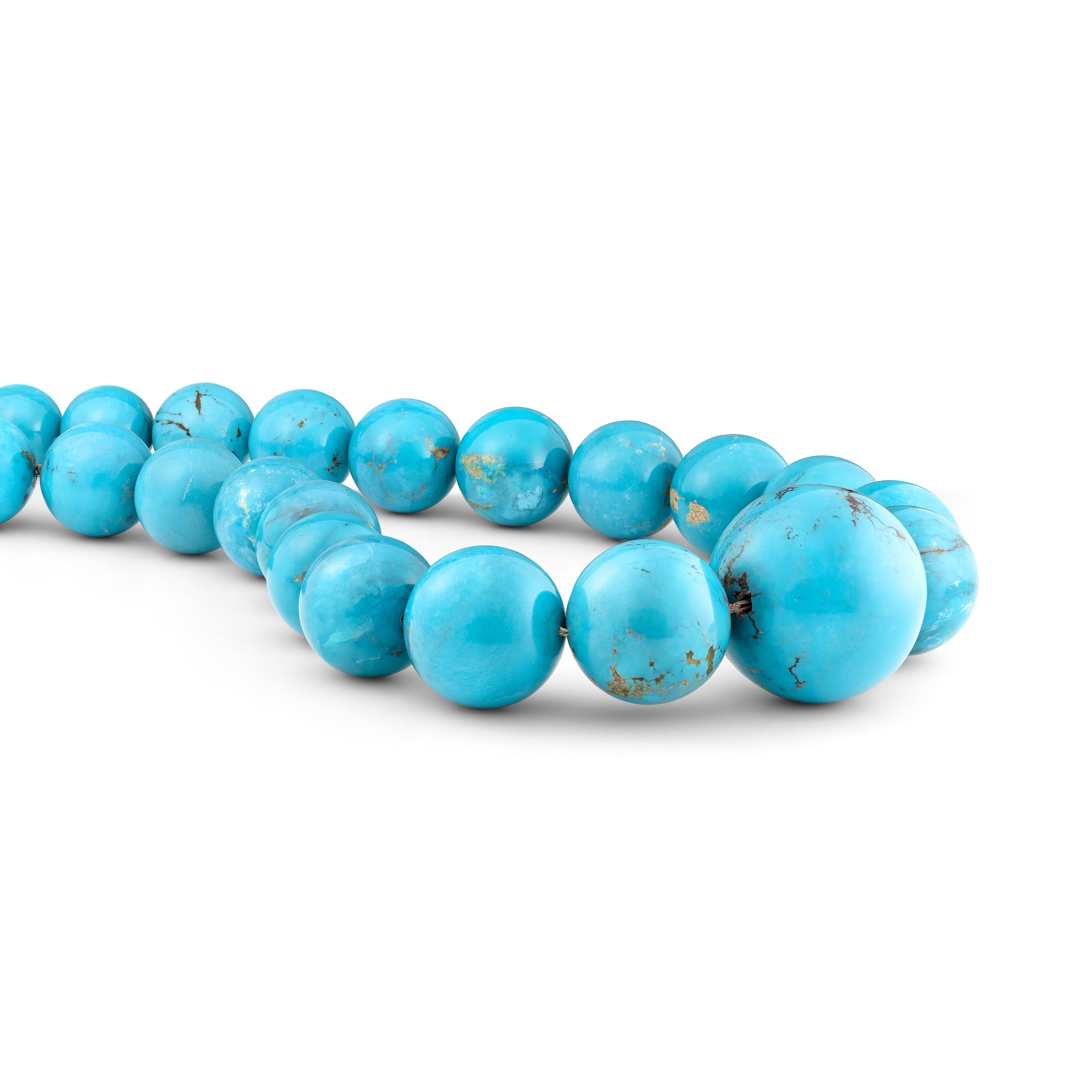 Necklace Blue Turquoise Globes