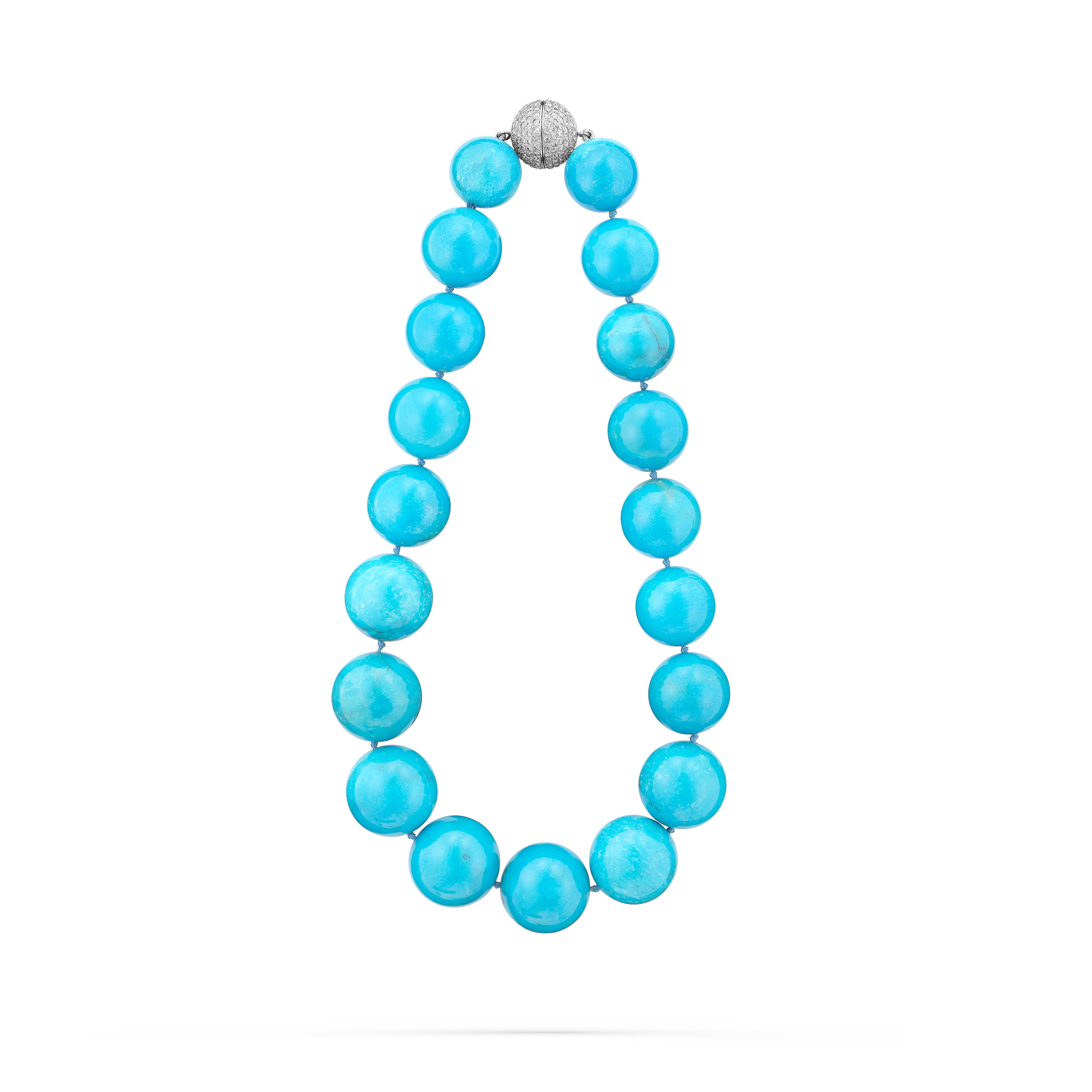 Necklace Blue Turquoise Globes