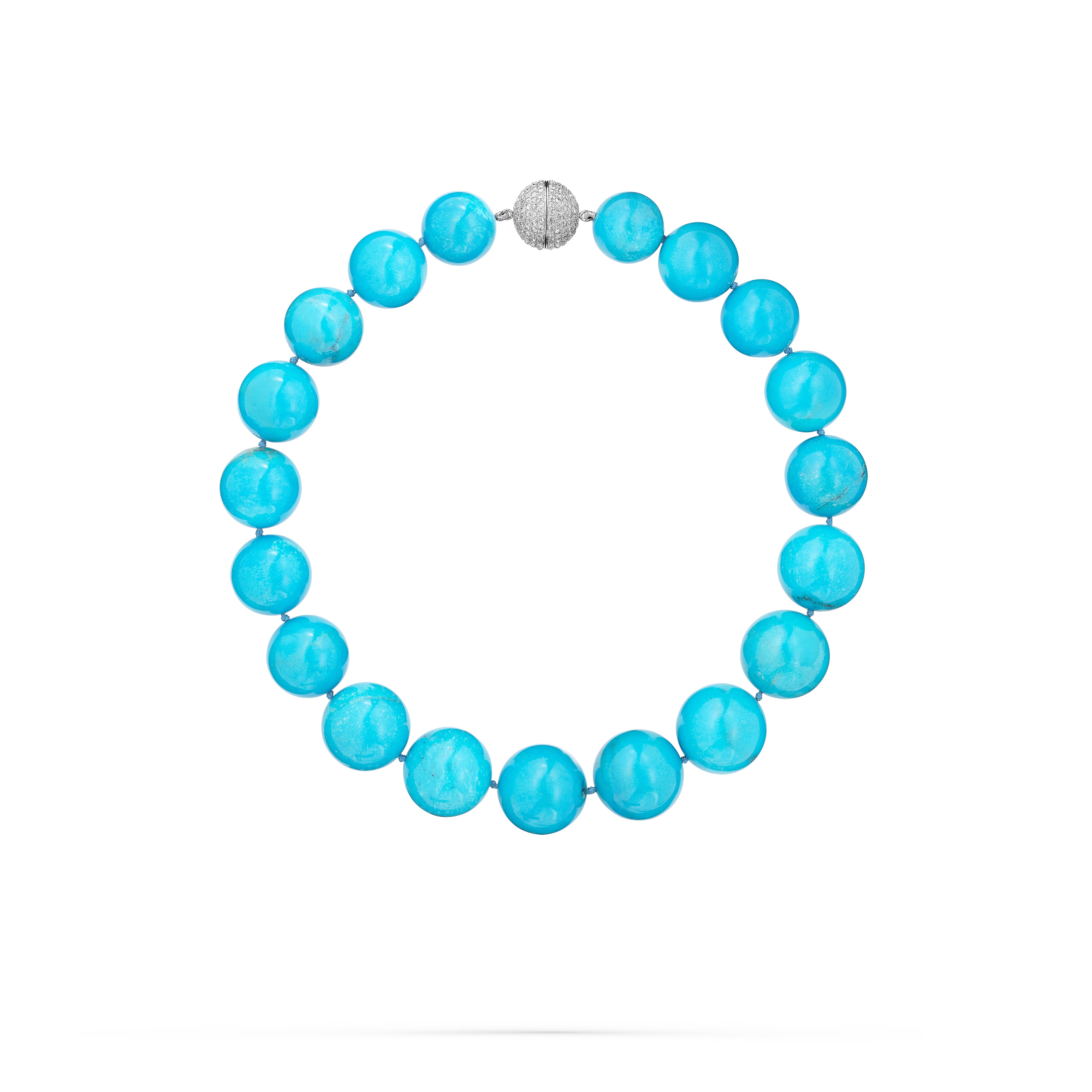 Necklace Blue Turquoise Globes