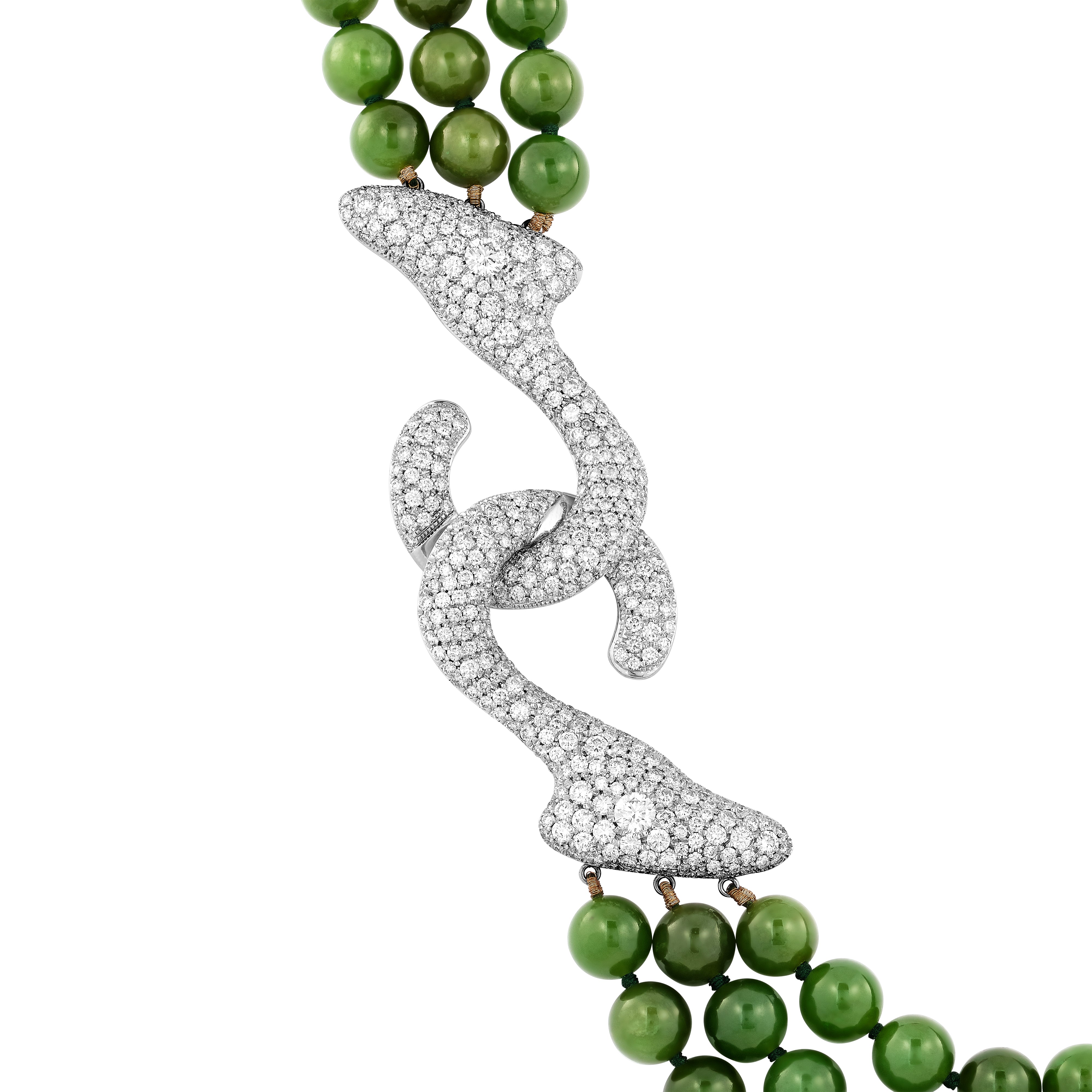 Necklace Aimée Green Jade