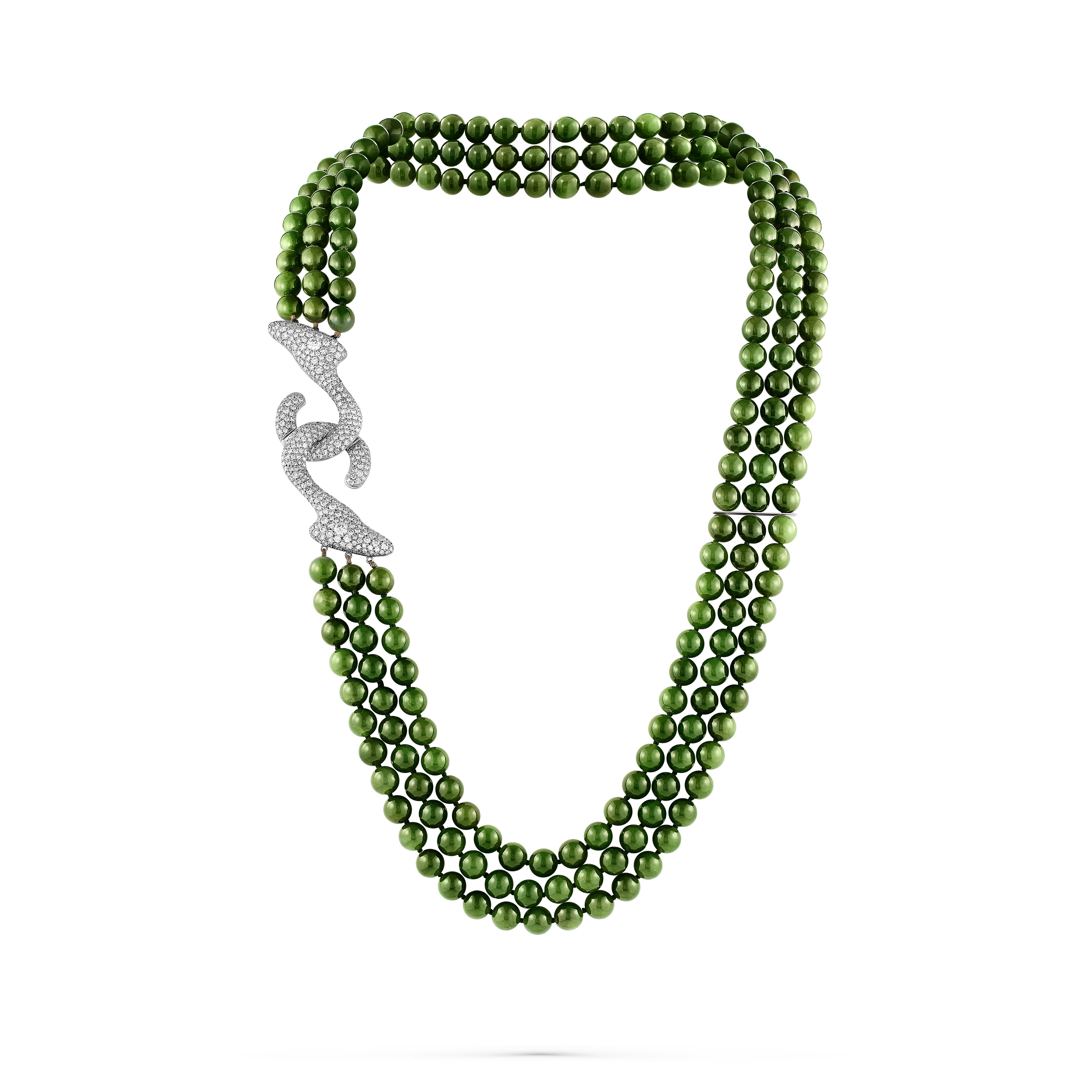 Necklace Aimée Green Jade