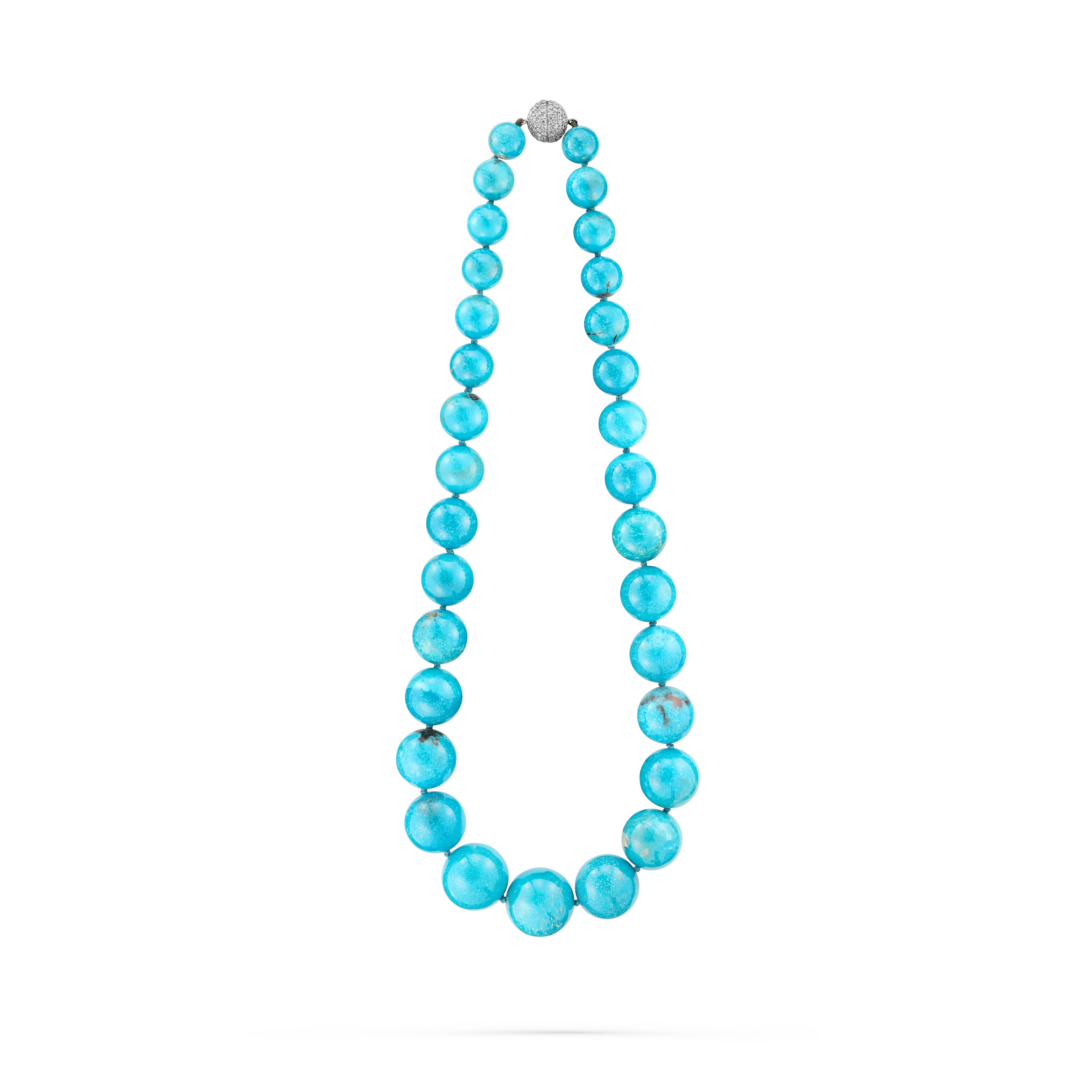 Necklace Blue Turquoise Globes