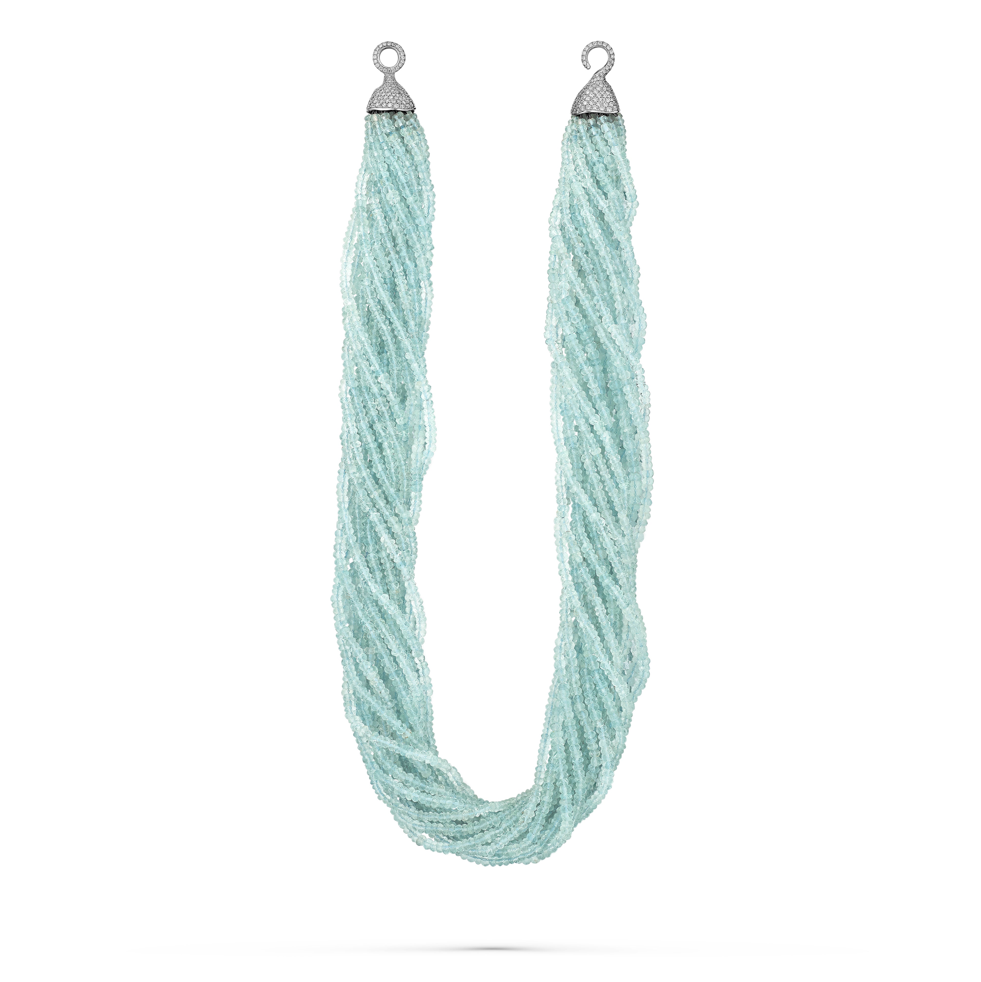 Necklace Waterfall Aquamarine