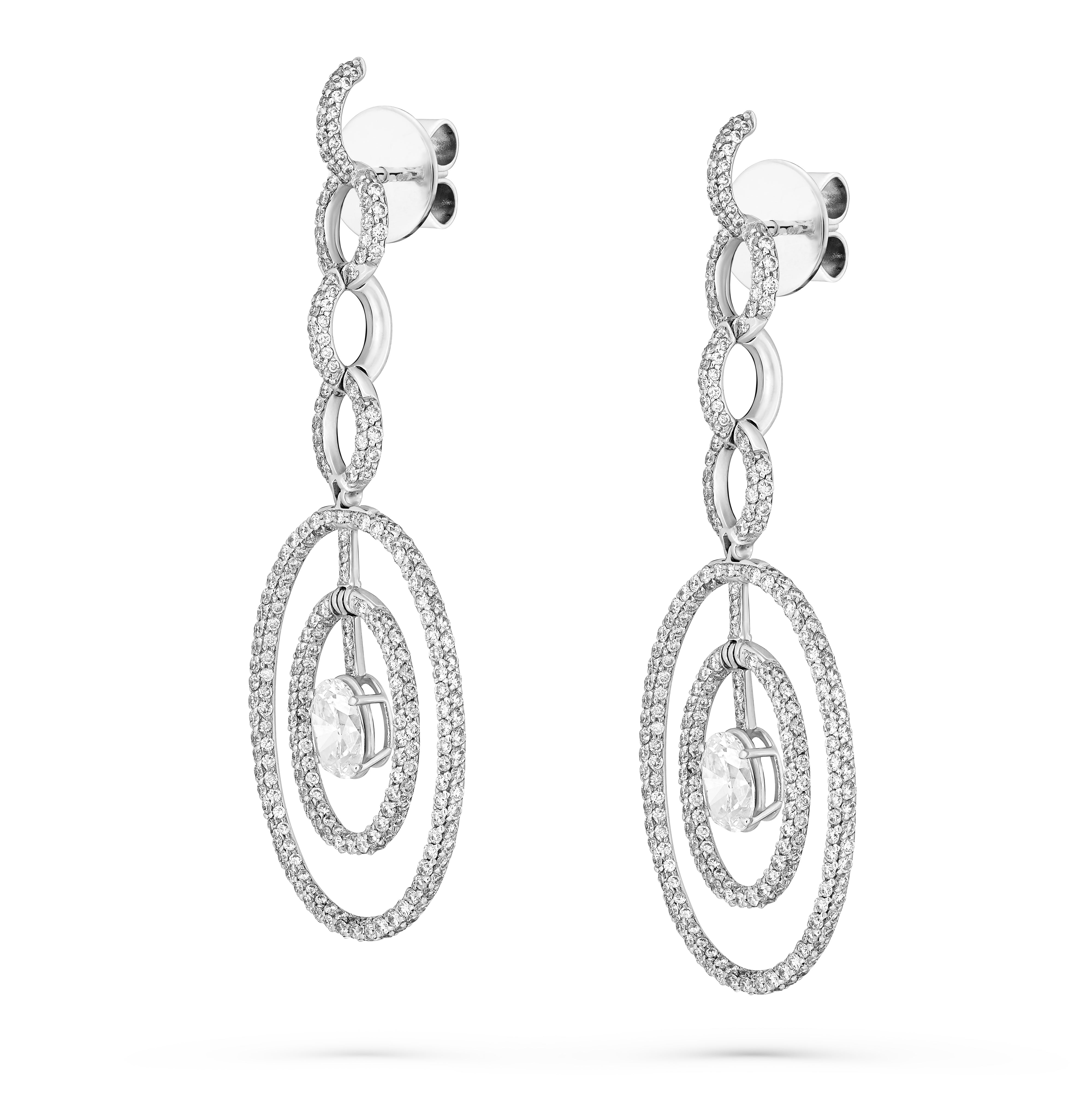 Earrings Oval Circles