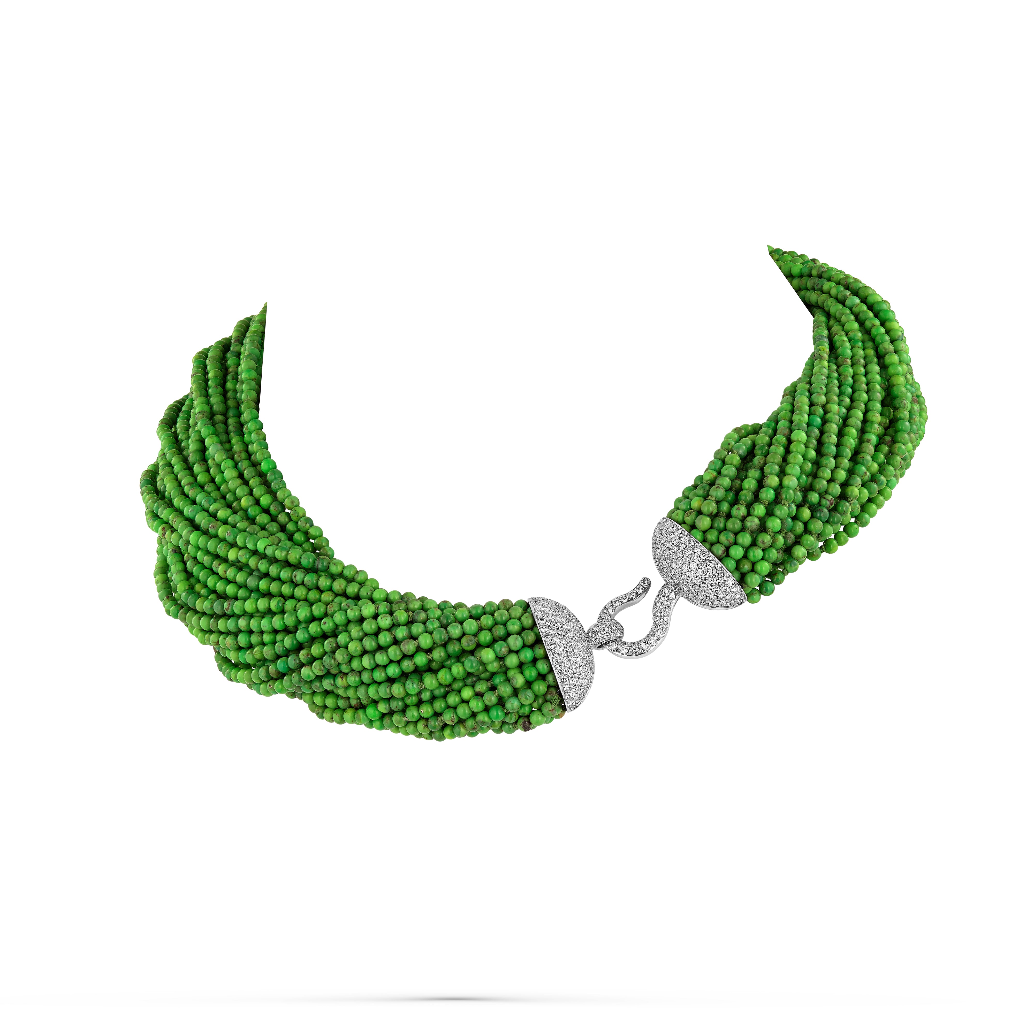 Necklace Green Turquoise 35 Rows