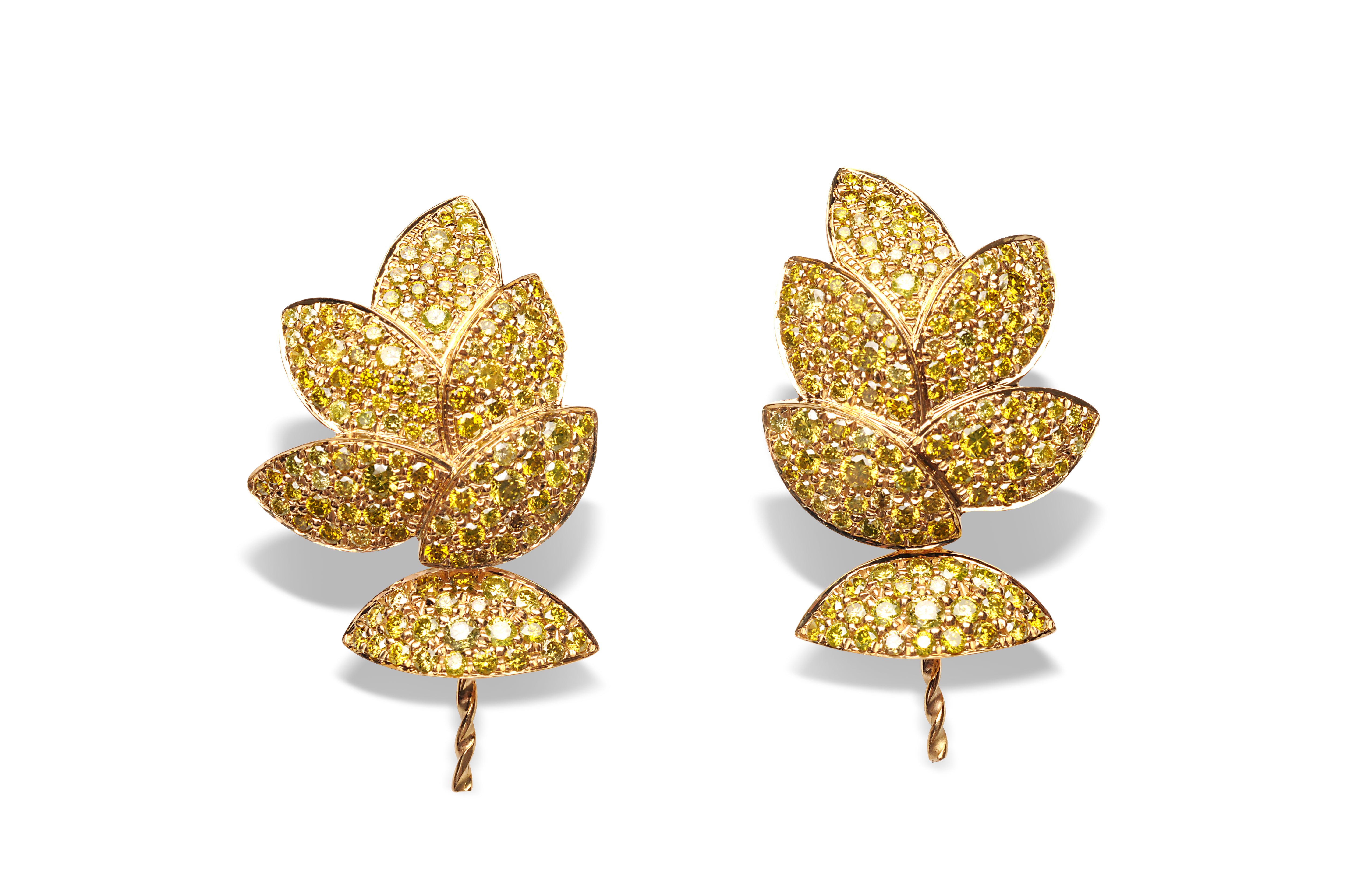 Earrings Nathalie Yellow Diamond Top Part