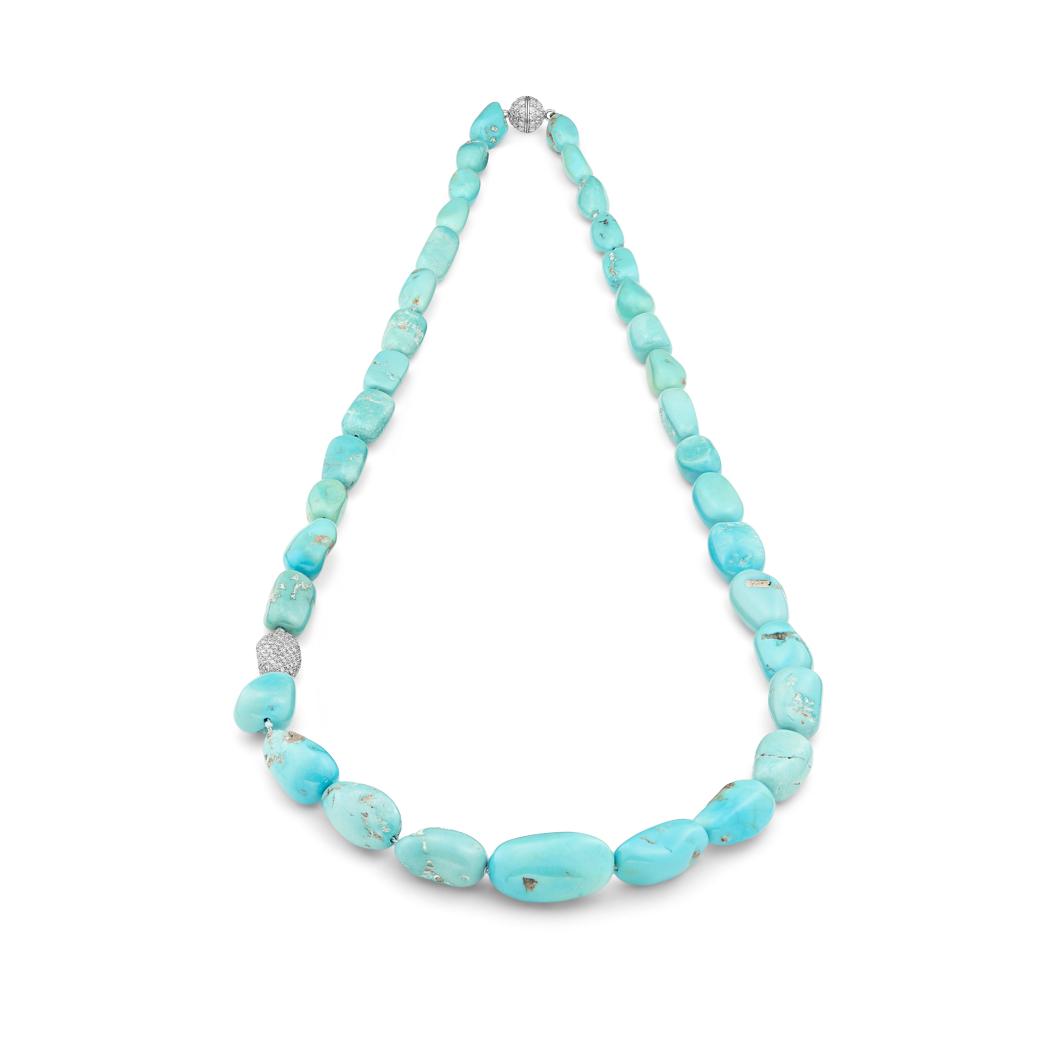 Necklace Blue Turquoise 1 Row