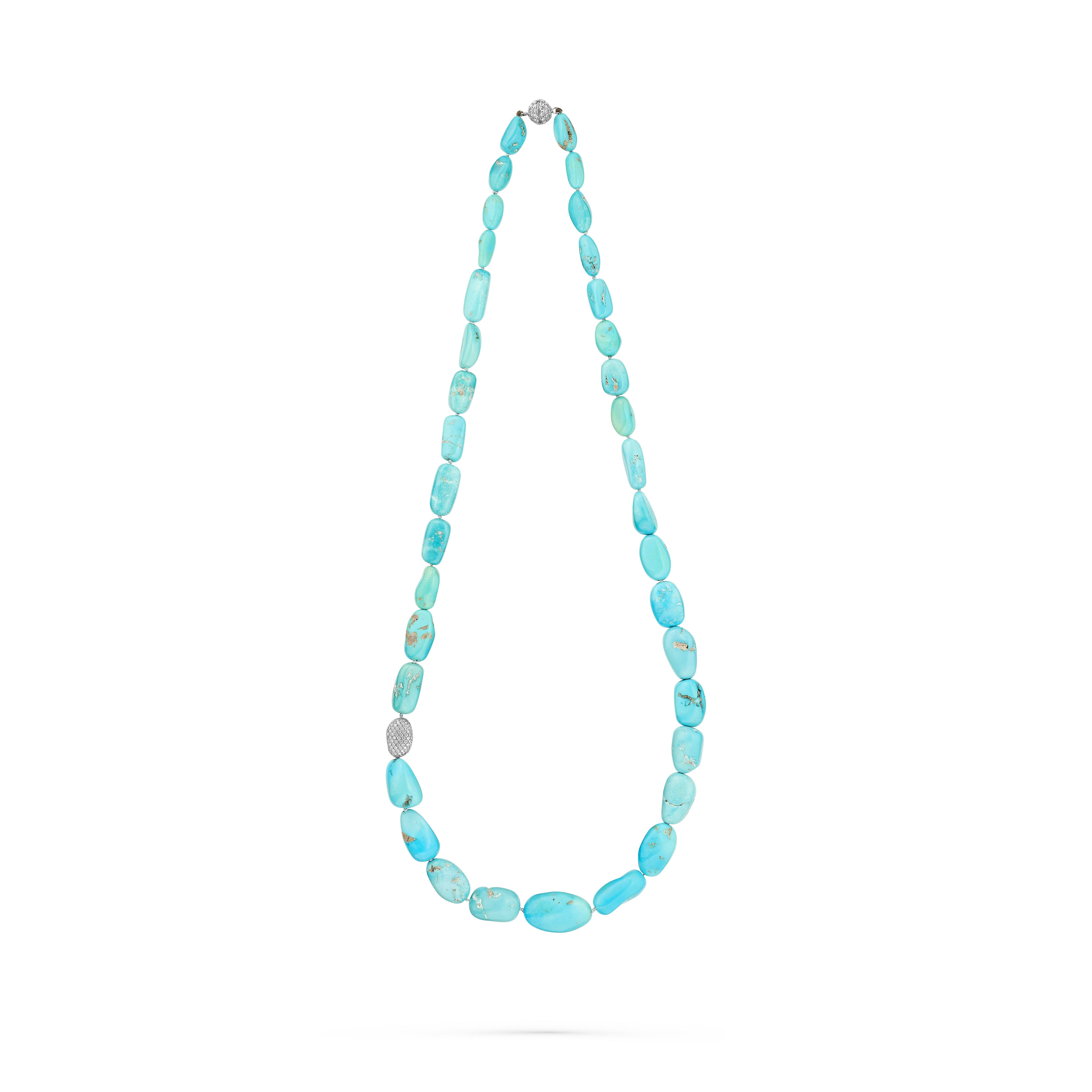 Necklace Blue Turquoise 1 Row