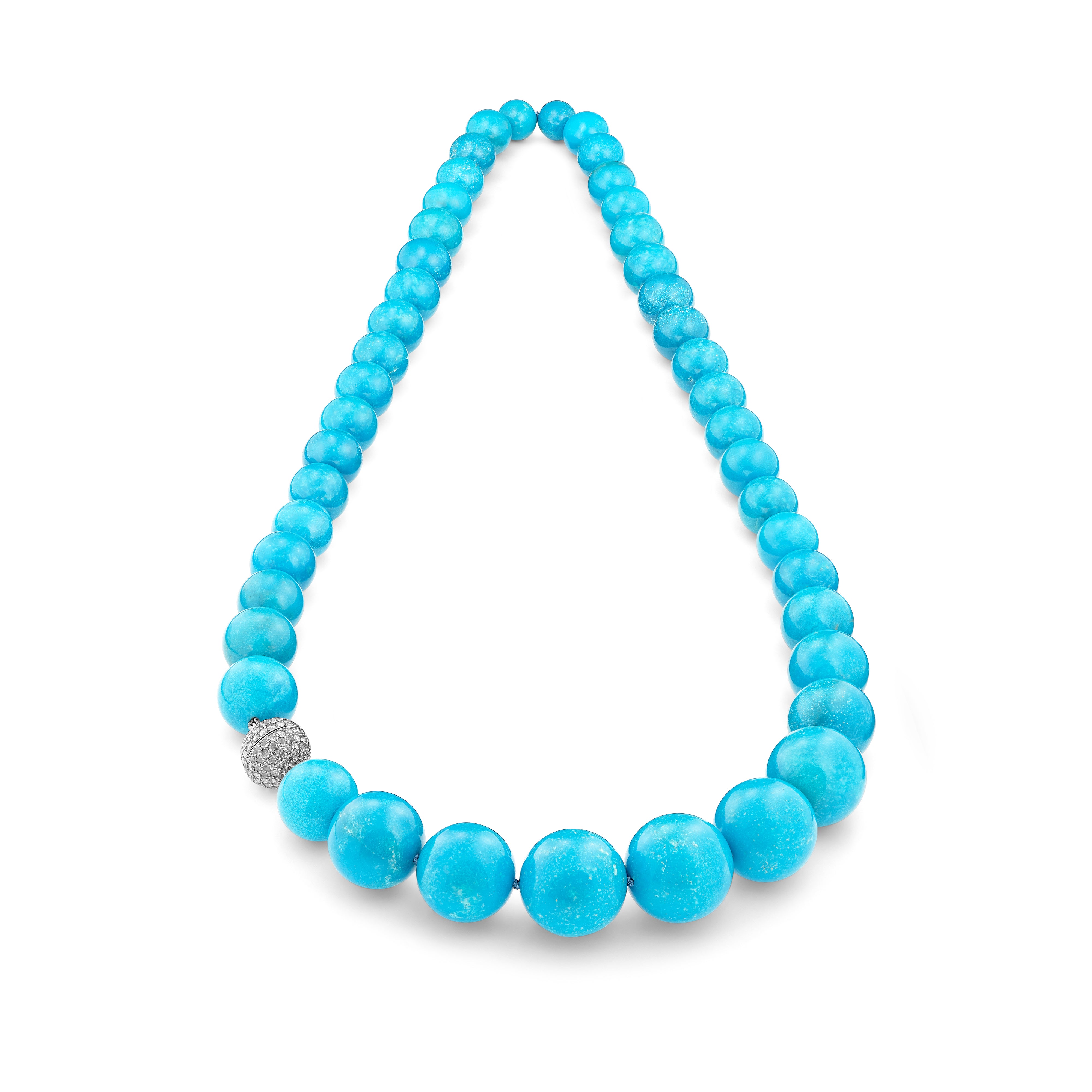Necklace Blue Turquoise 1 Row