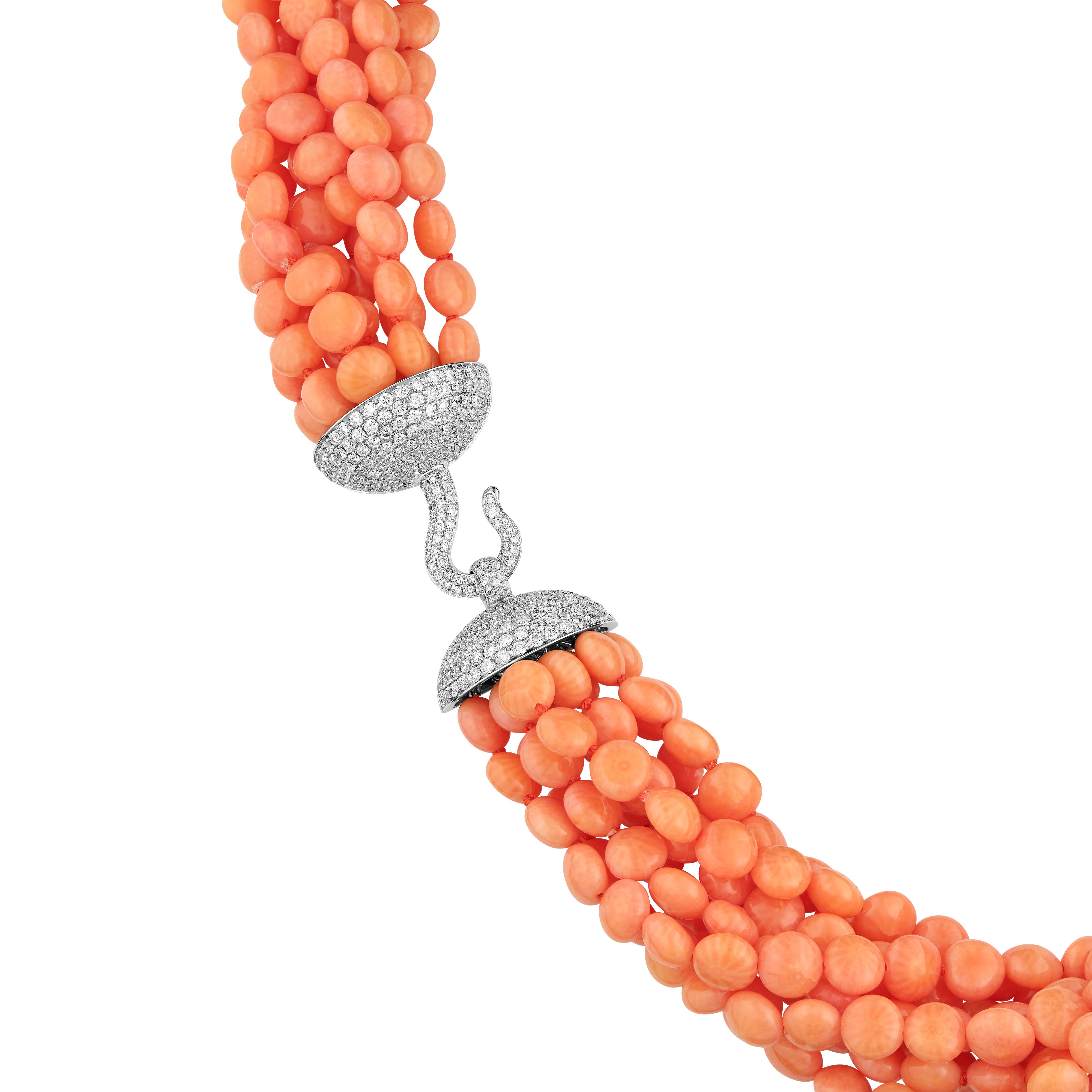 Necklace Coin Coral 8 Rows