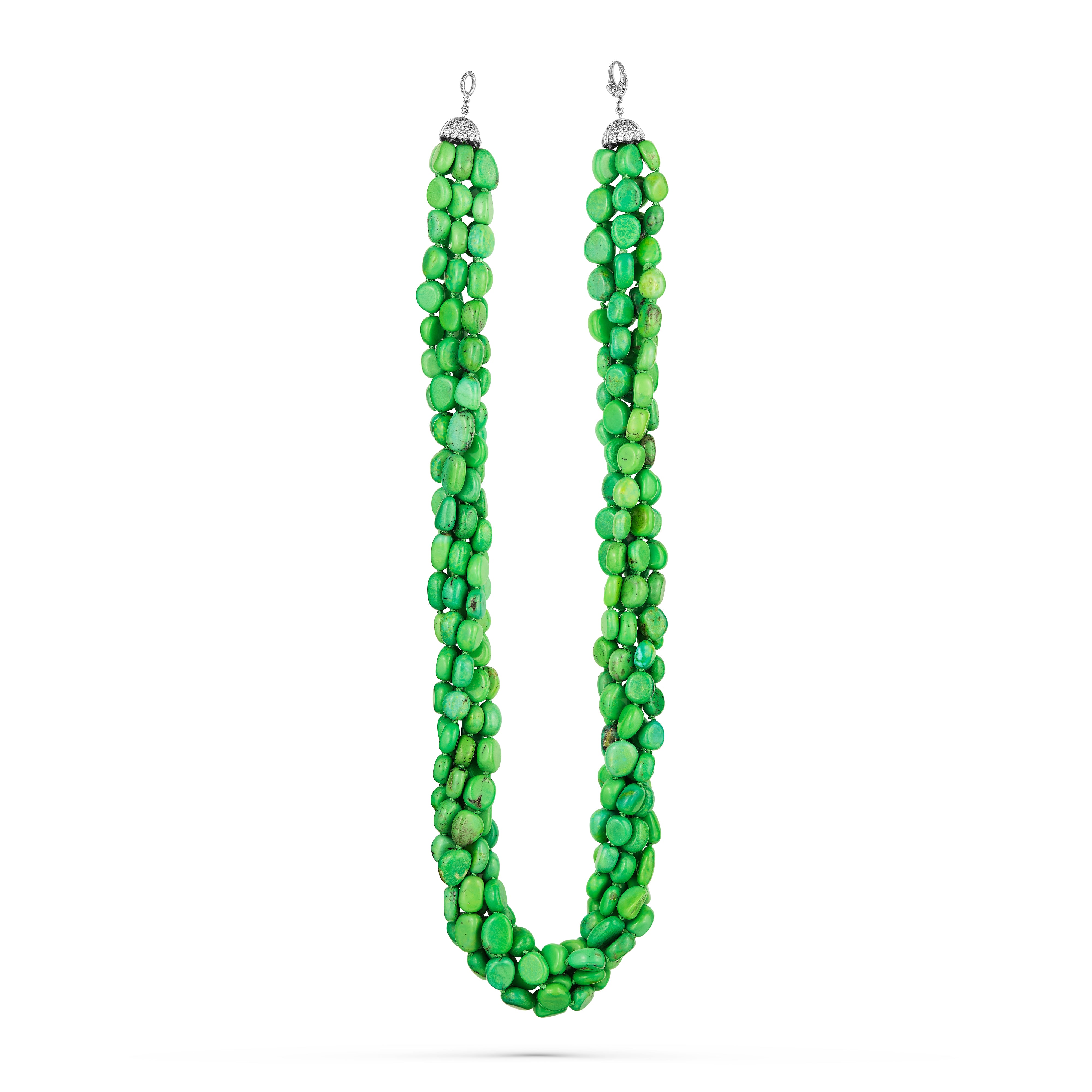 Necklace Green Turquoise 5 Rows