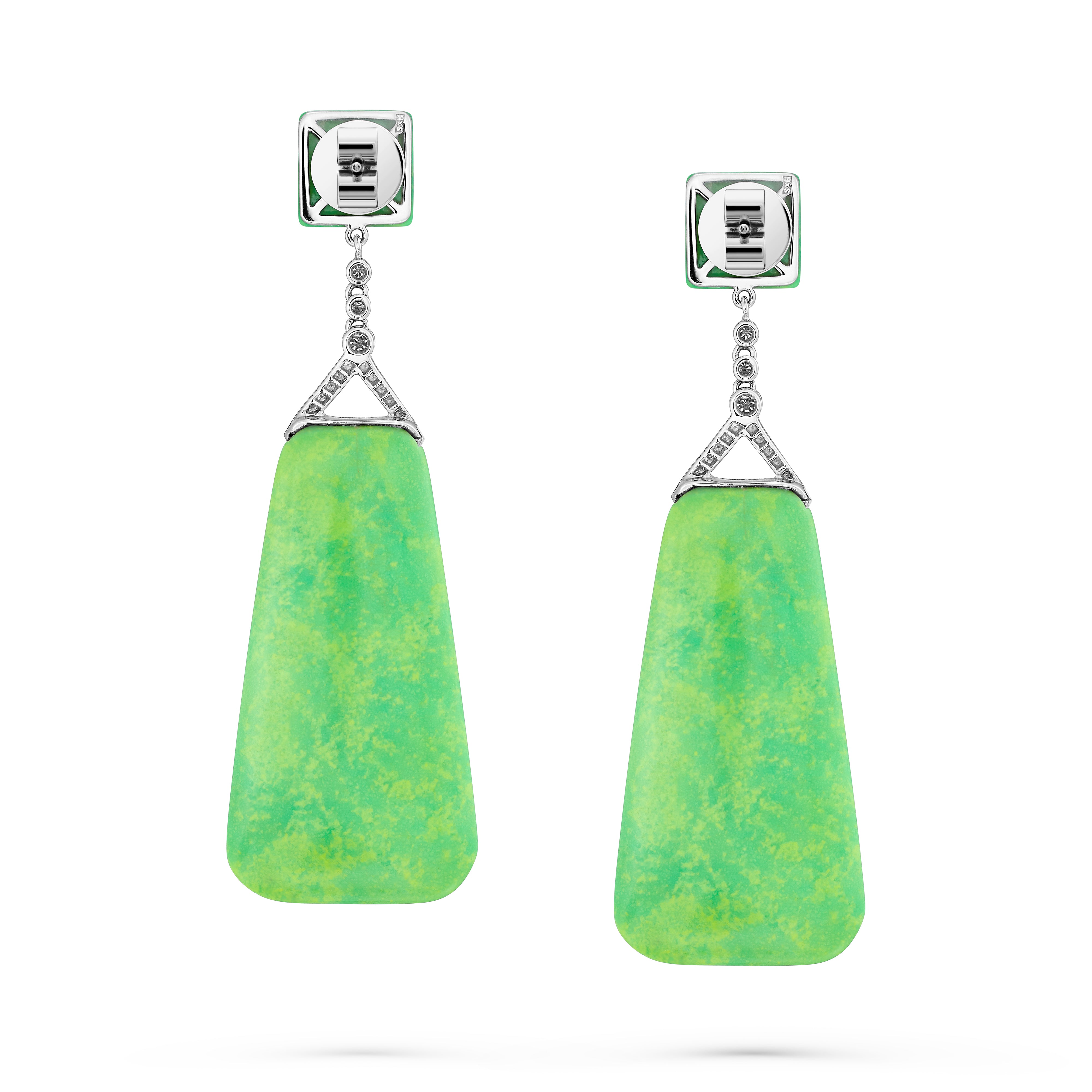 Earrings Arabesque Green Turquoise