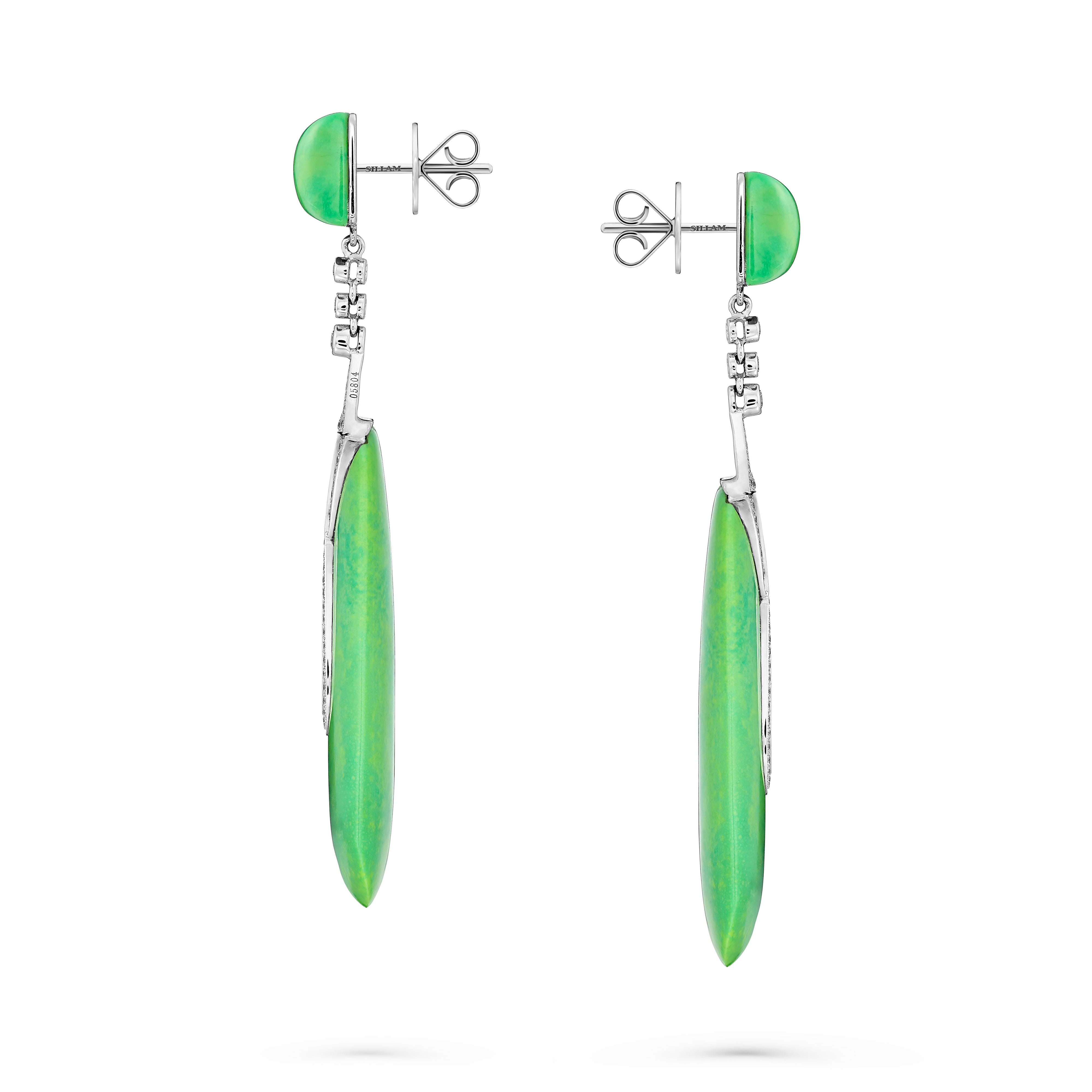 Earrings Arabesque Green Turquoise