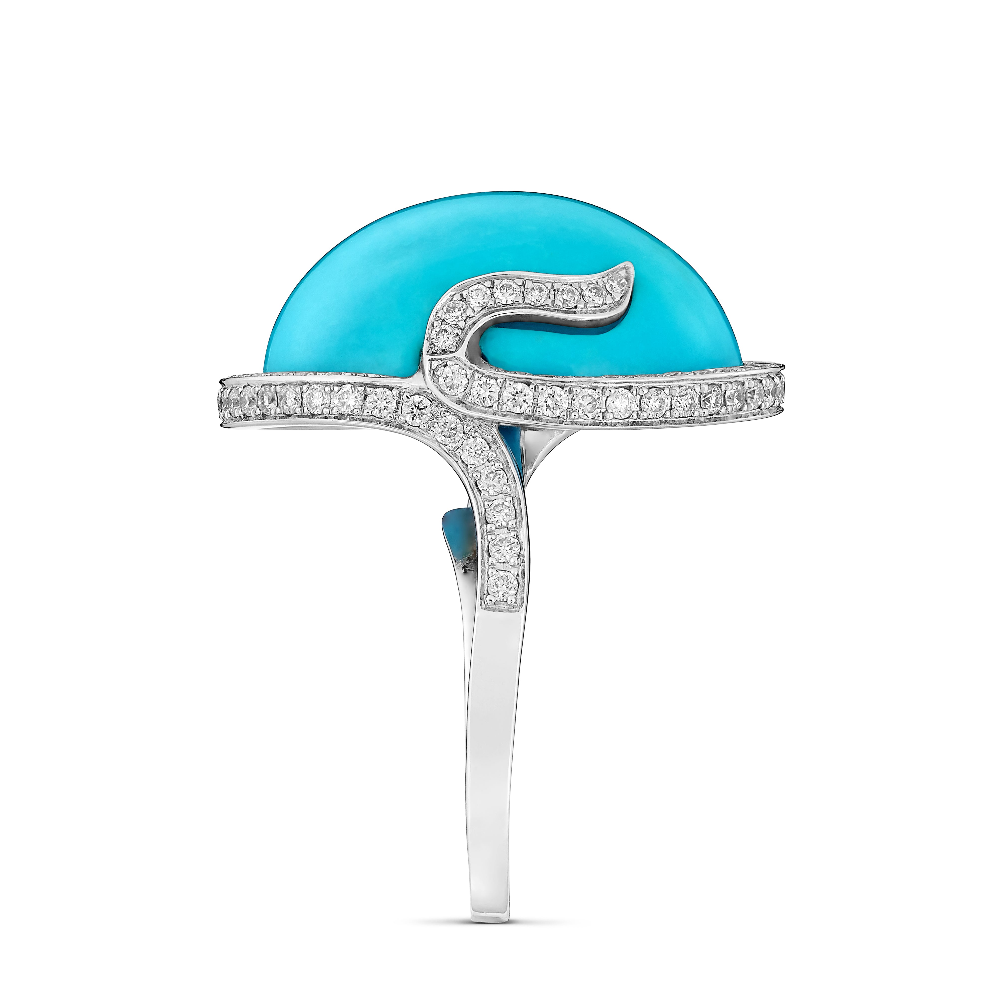 Ring Arabesque Blue Turquoise #55