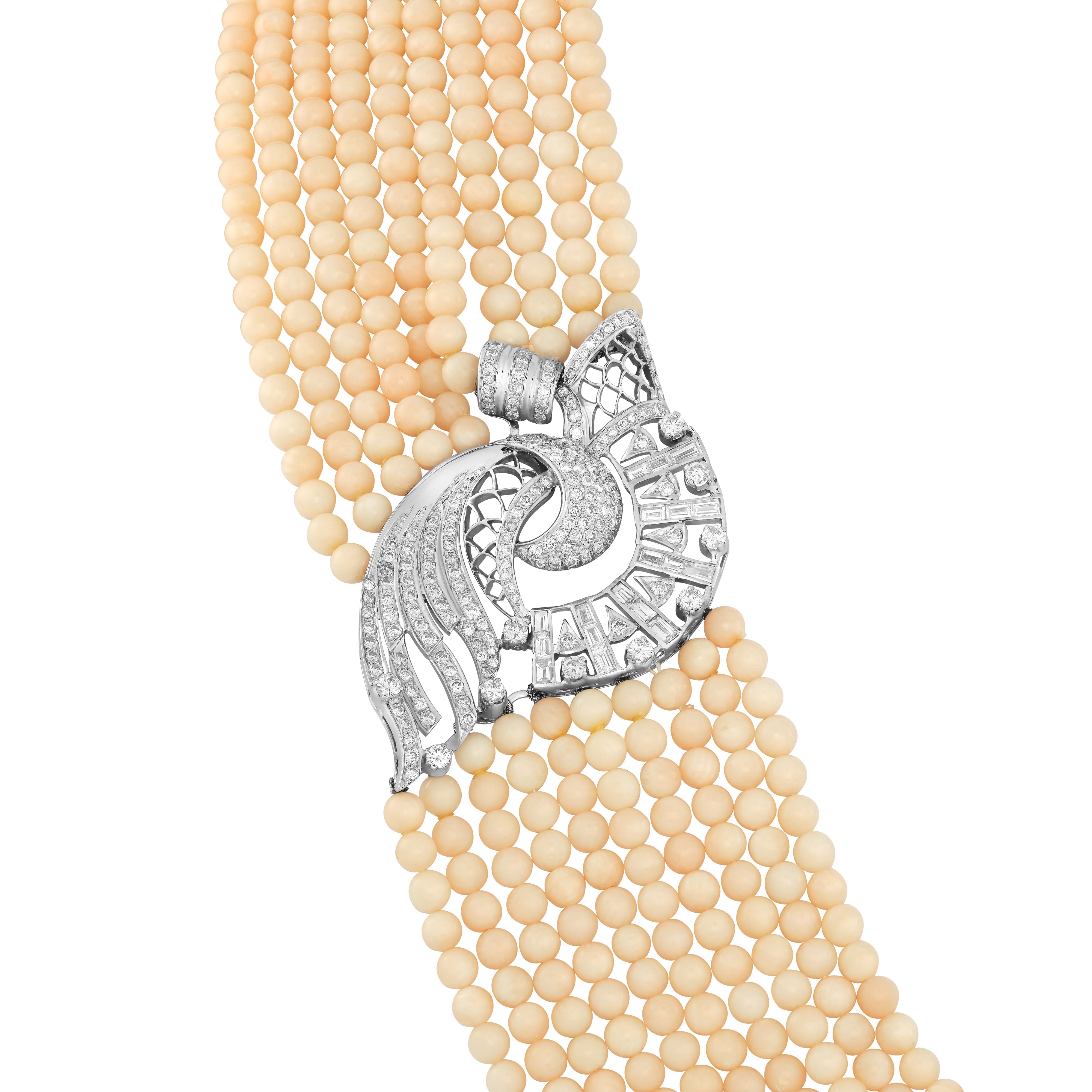 Necklace Coral 10 Rows