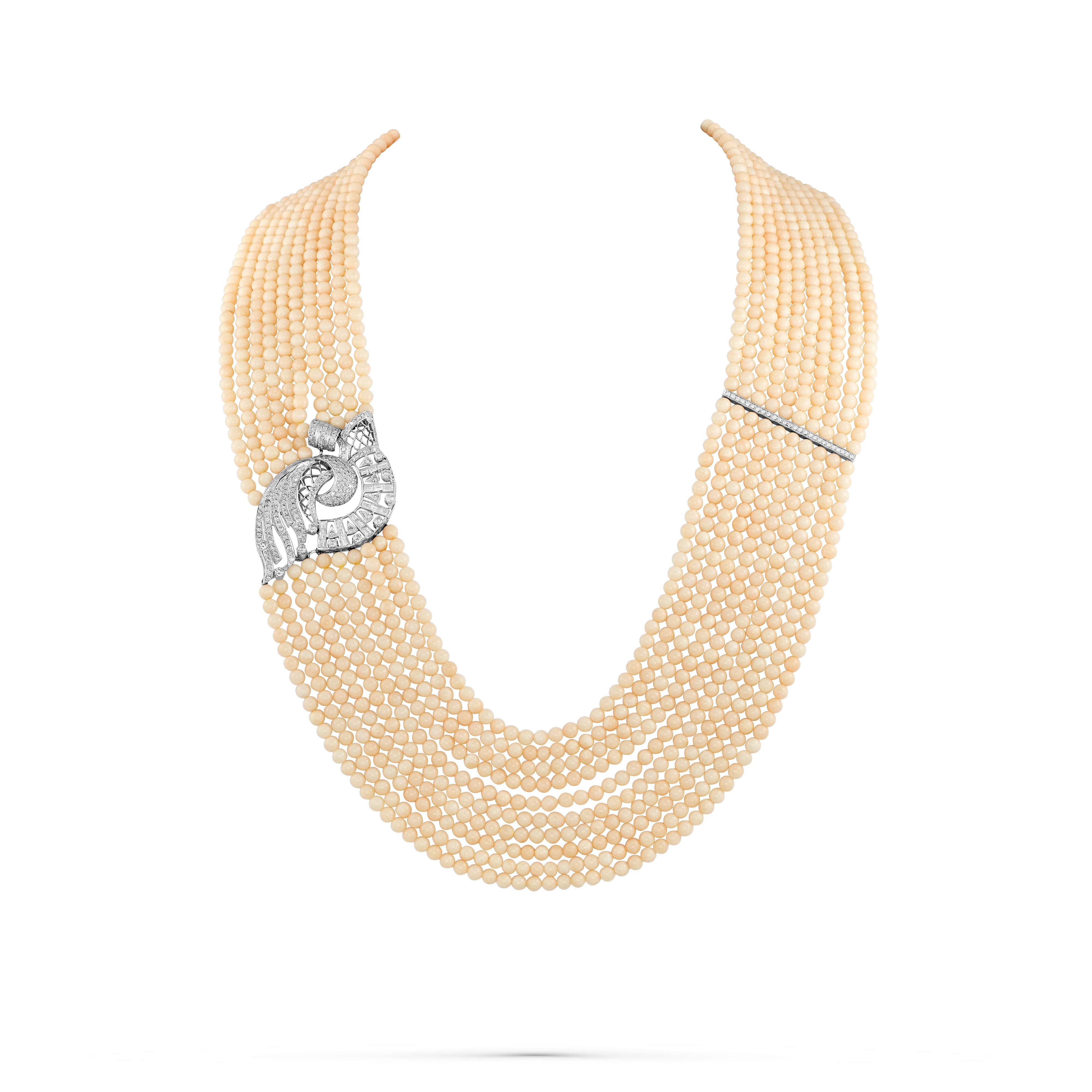 Necklace Coral 10 Rows