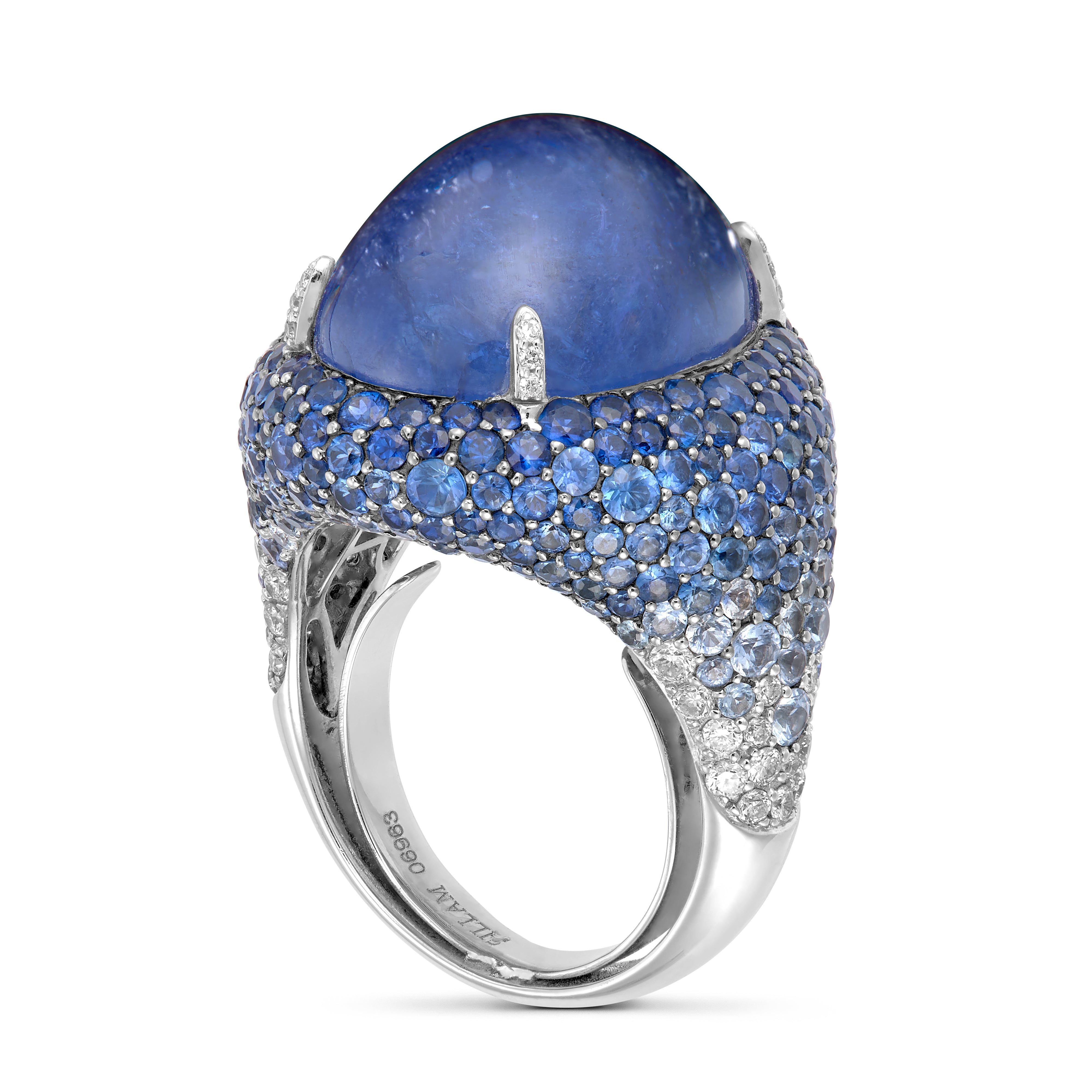 Ring Blue Moon Bloom Tanzanite #54