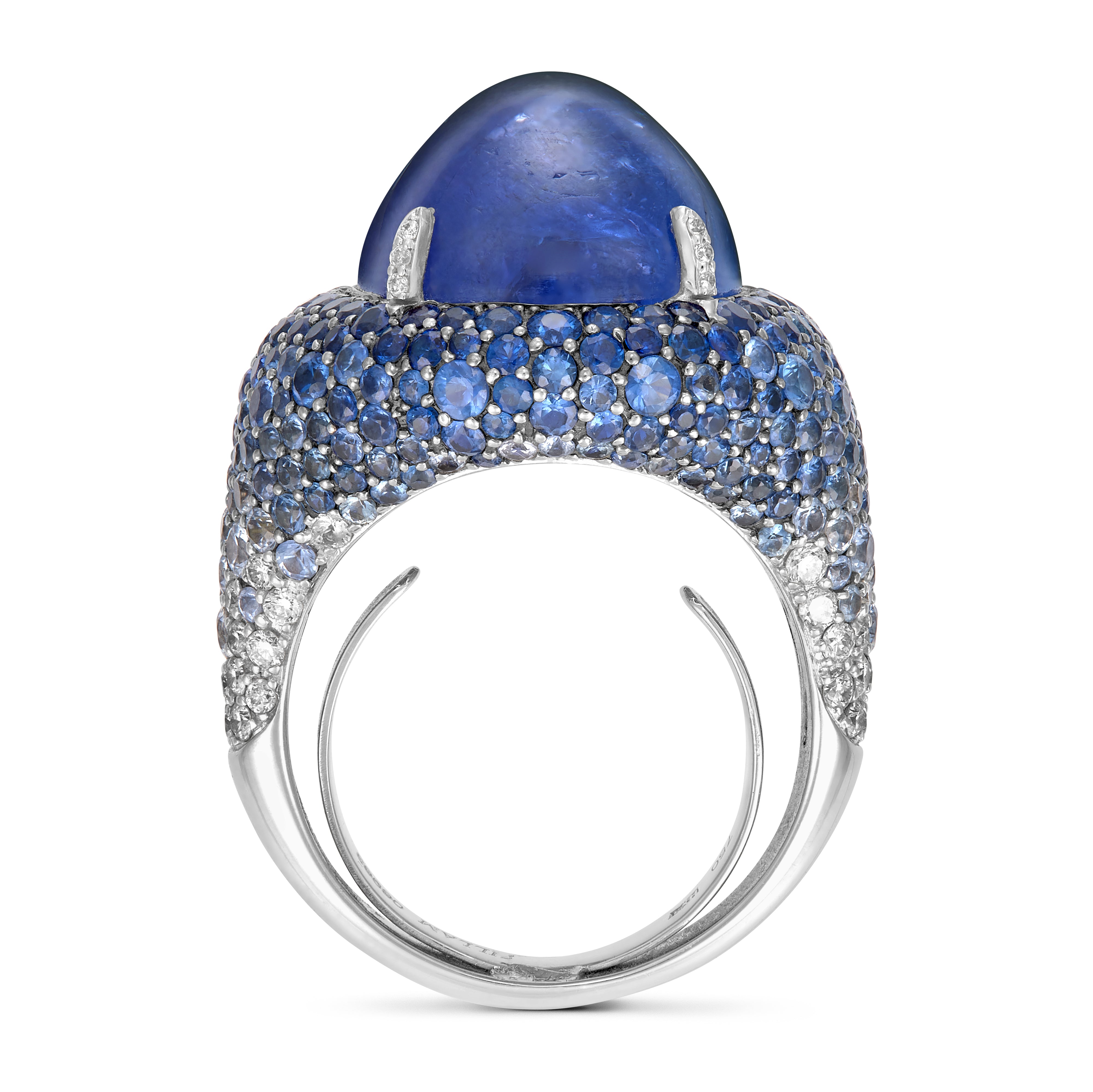 Ring Blue Moon Bloom Tanzanite #54