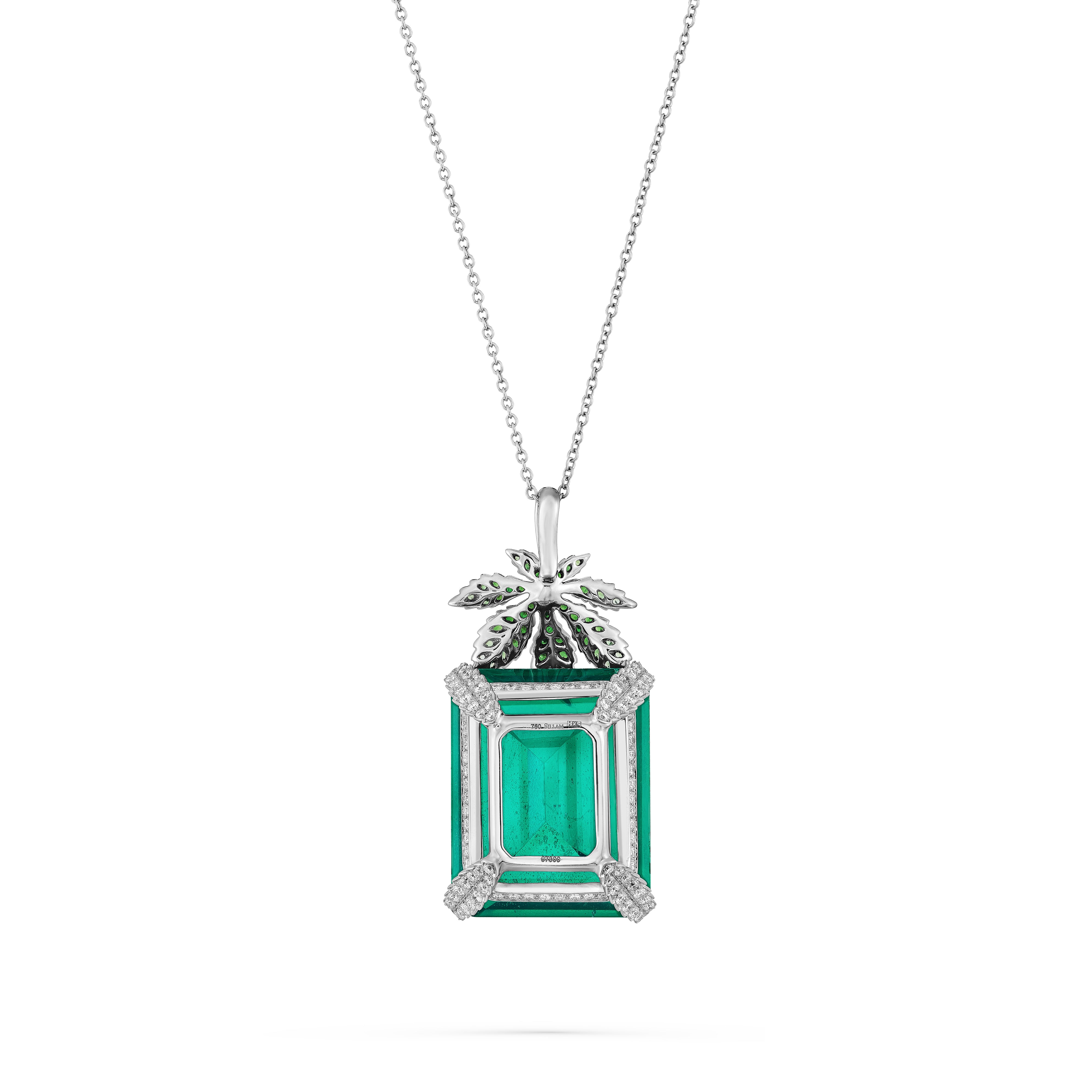 Pendant Leaf Green Topaz