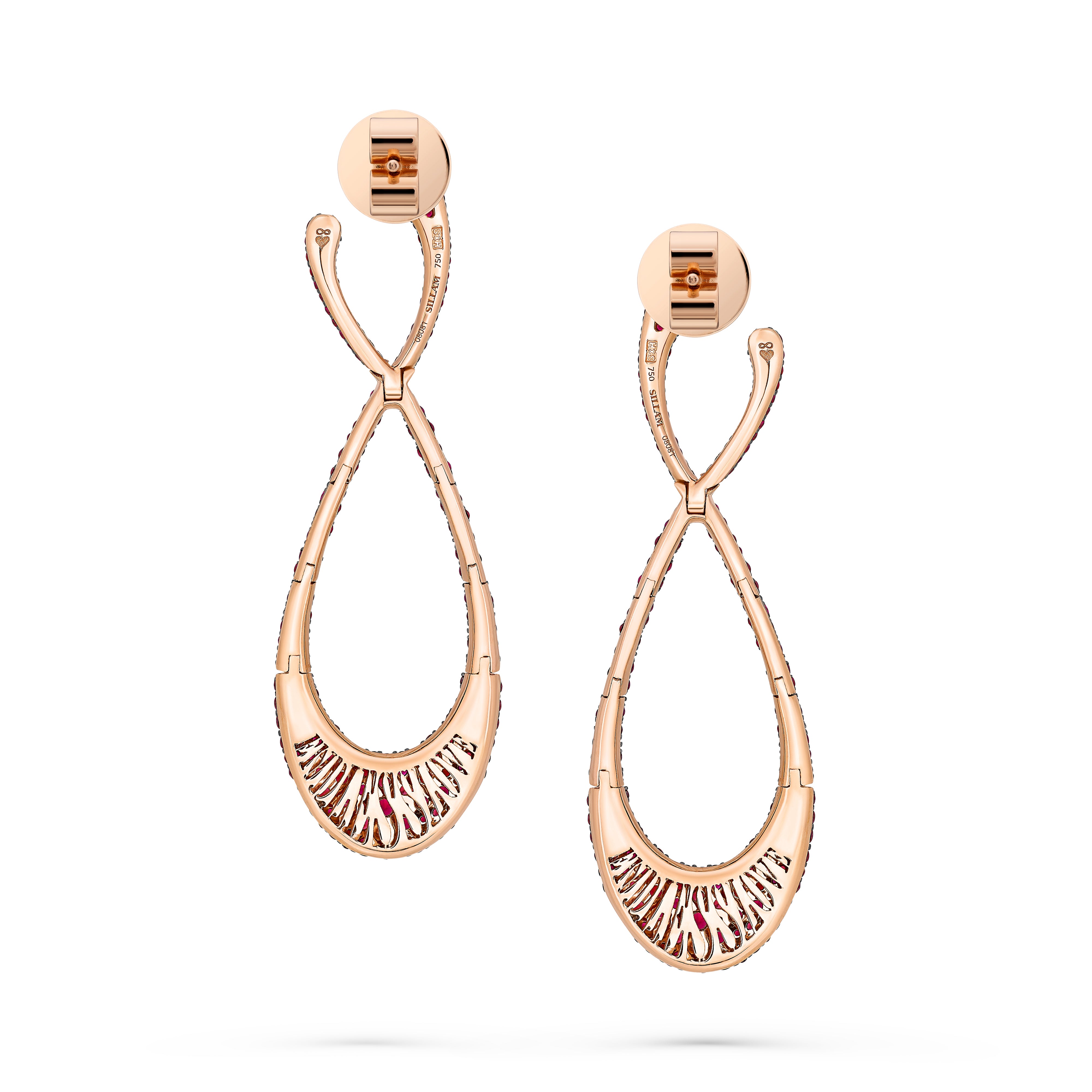 Earrings Endless Love Ruby Small
