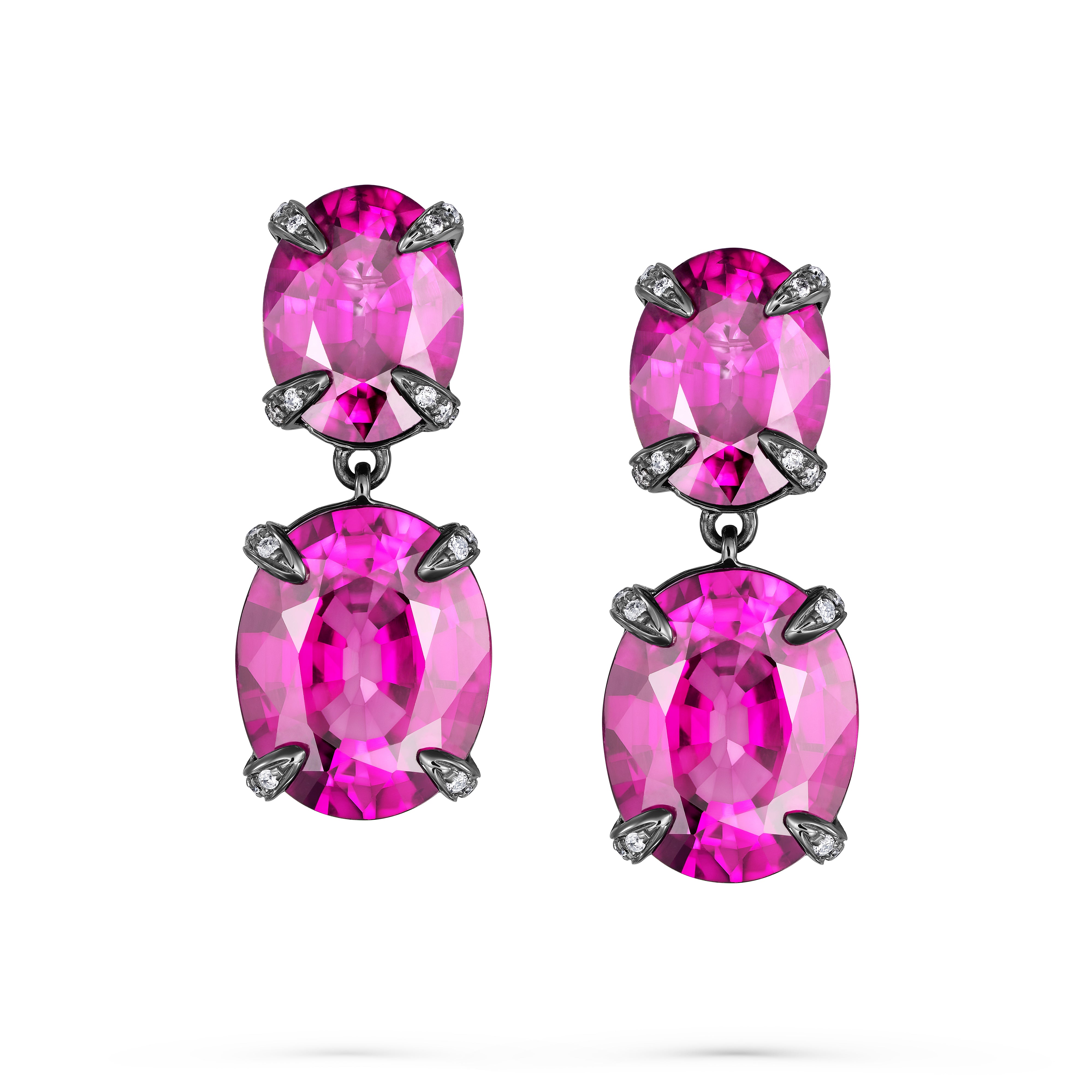 Earrings Rocky Reflection Pink Sapphires