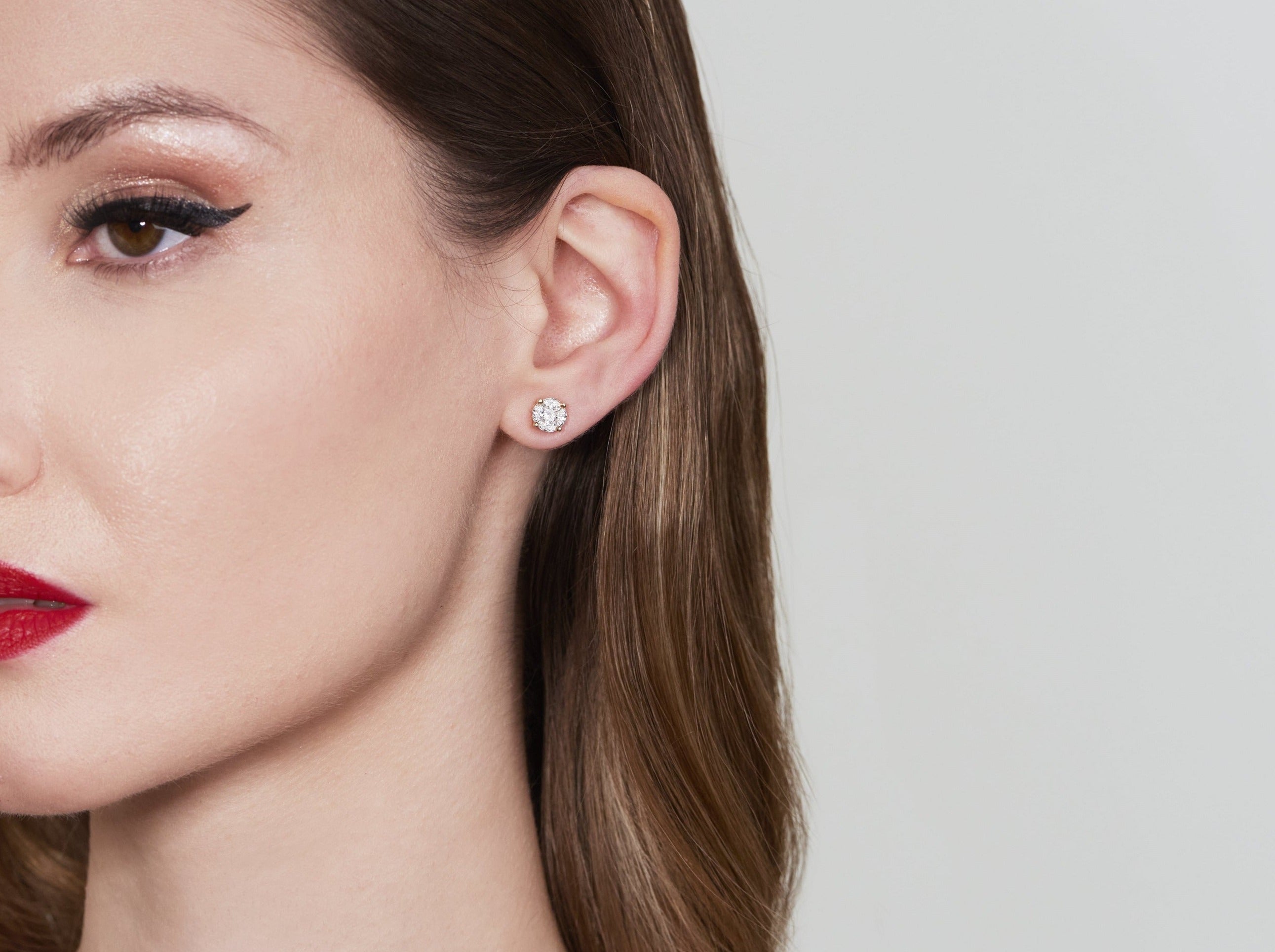 Earrings Pixie Dust "look like 0,5ct" Yellow Gold