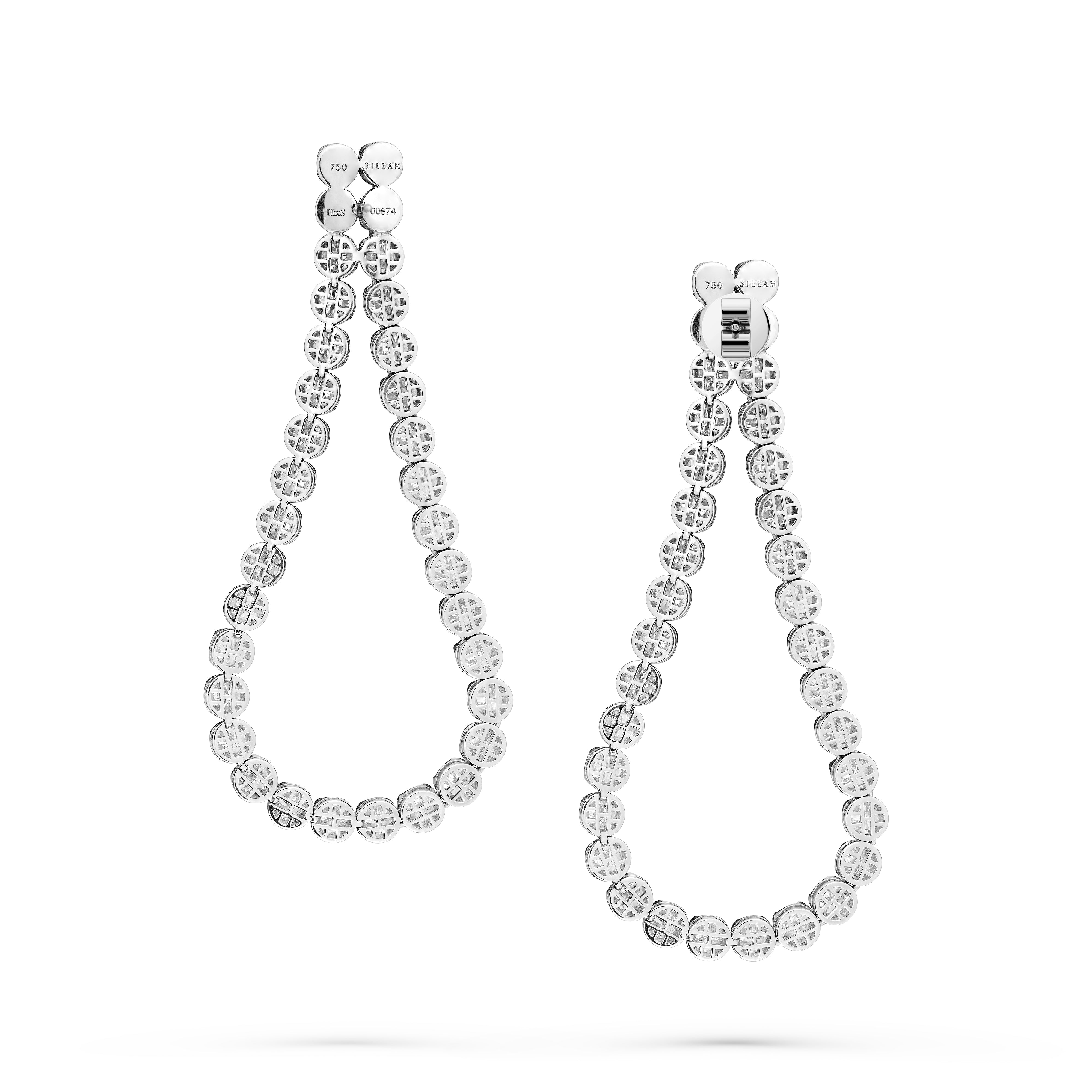 Earrings Loop of Diamonds
