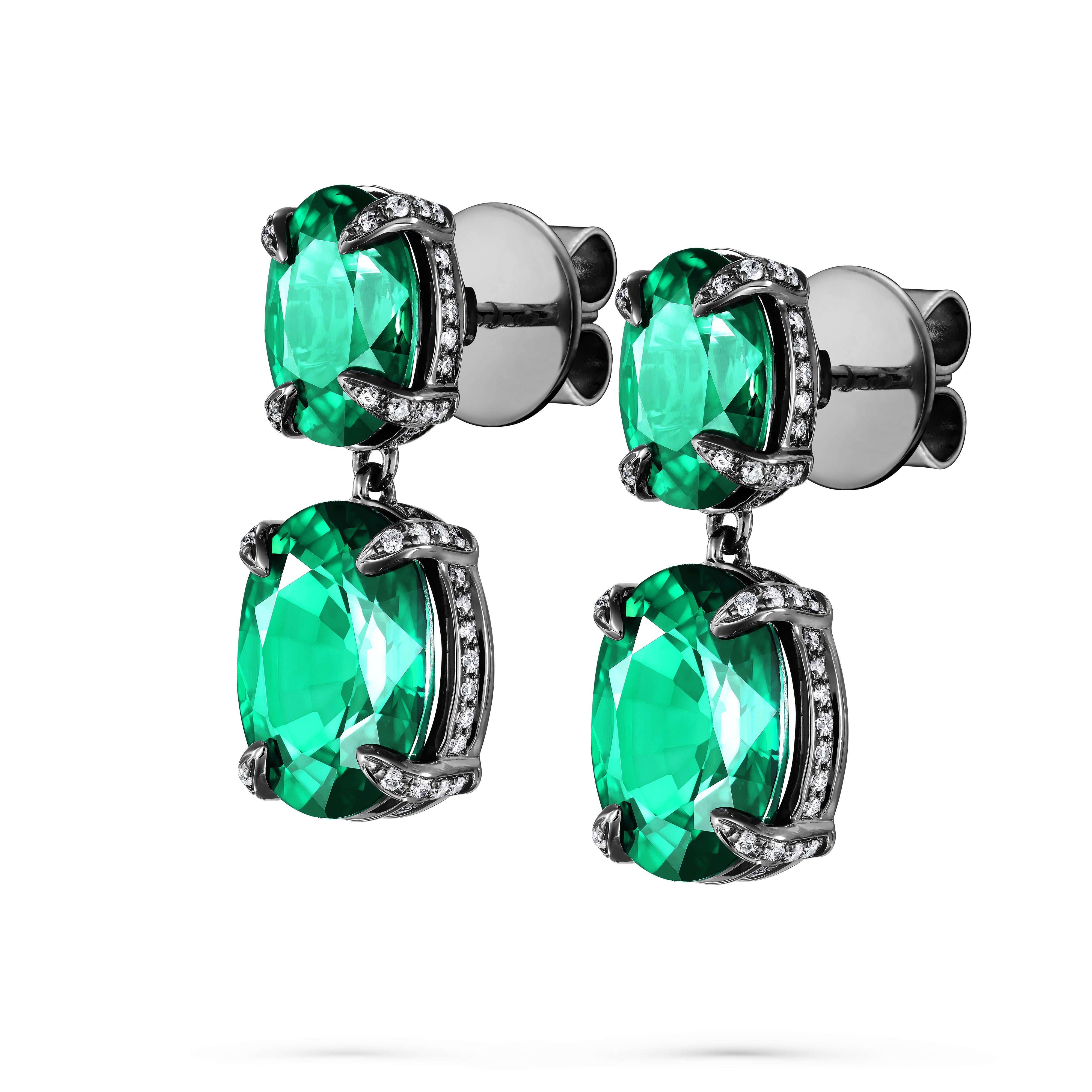 Earrings Rocky Reflection Emerald