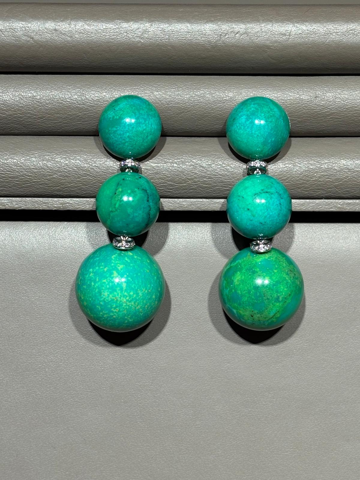 Earrings Green Turquoise