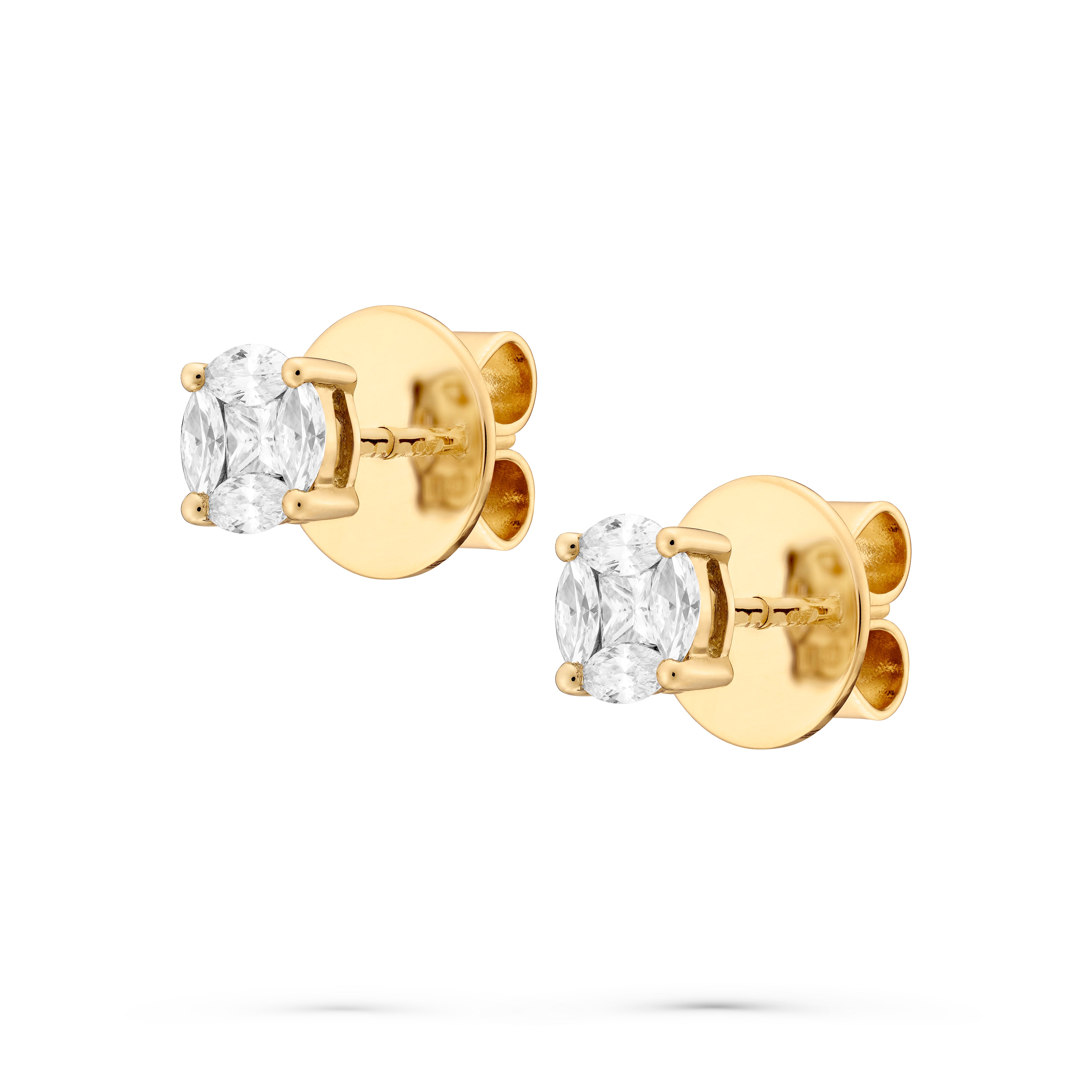 Earrings Pixie Dust "look like 0,5ct" Yellow Gold
