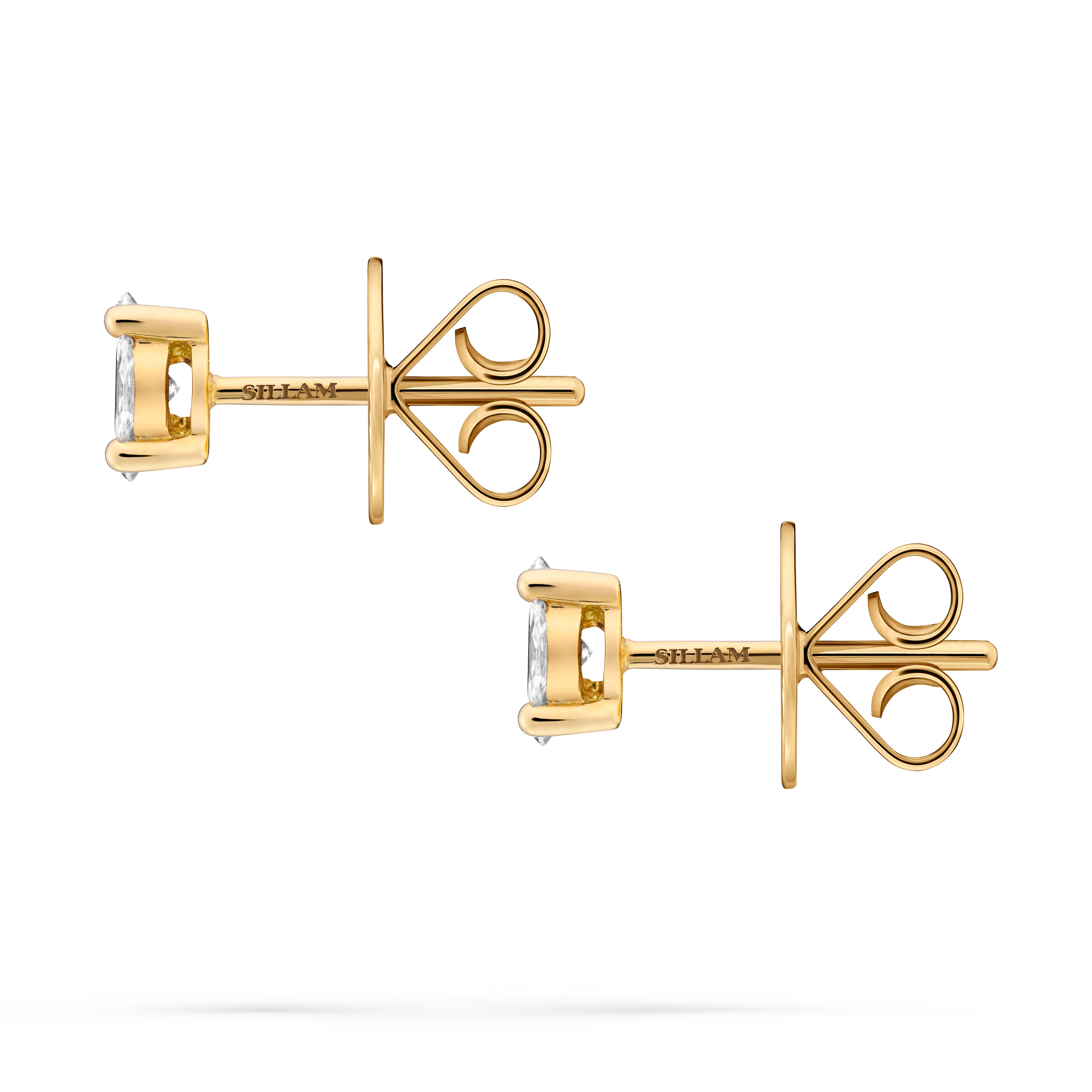 Earrings Pixie Dust "look like 0,5ct" Yellow Gold