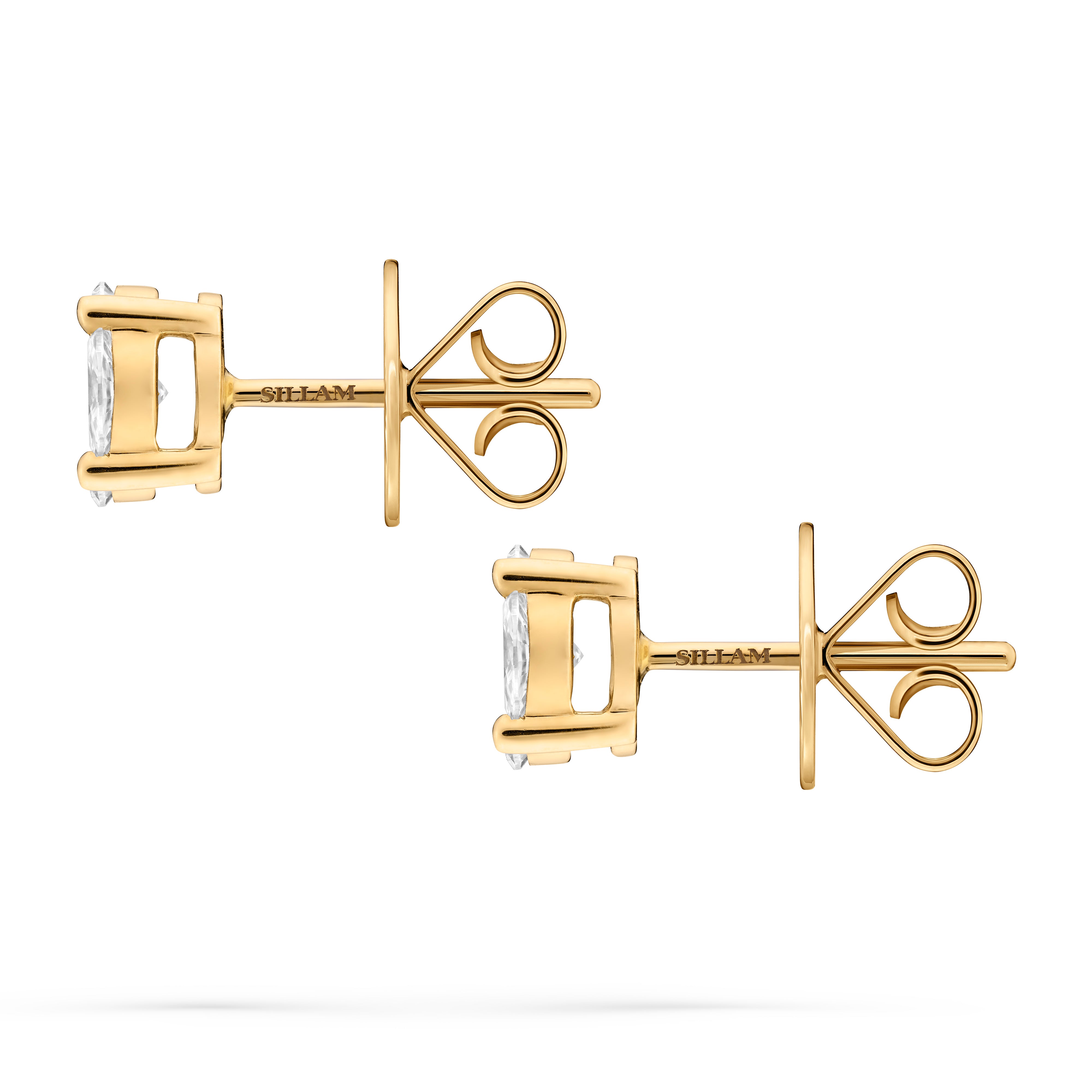 Earrings Pixie Dust "look like 1,00ct" Yellow Gold