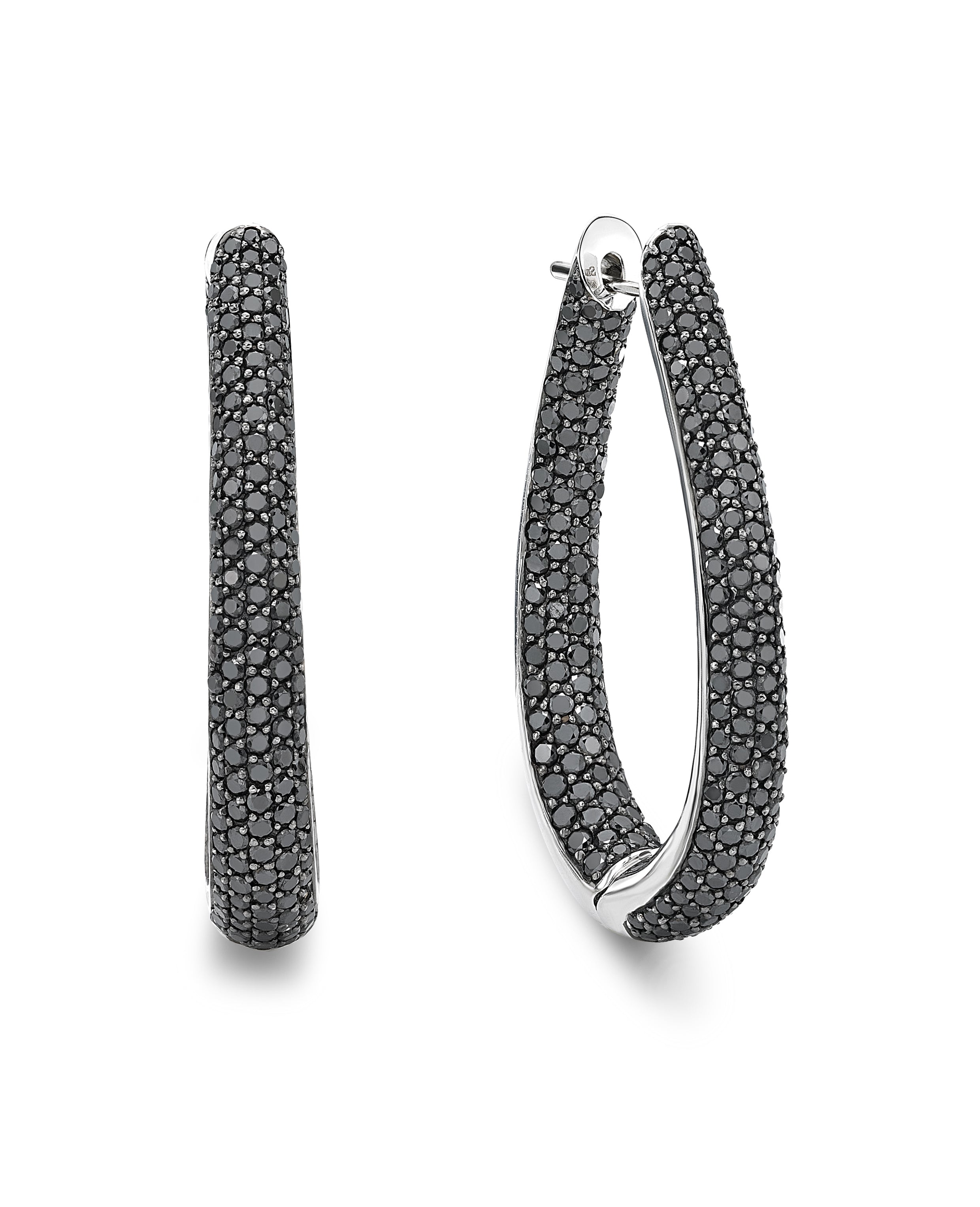 Earrings Elipse Black Diamond