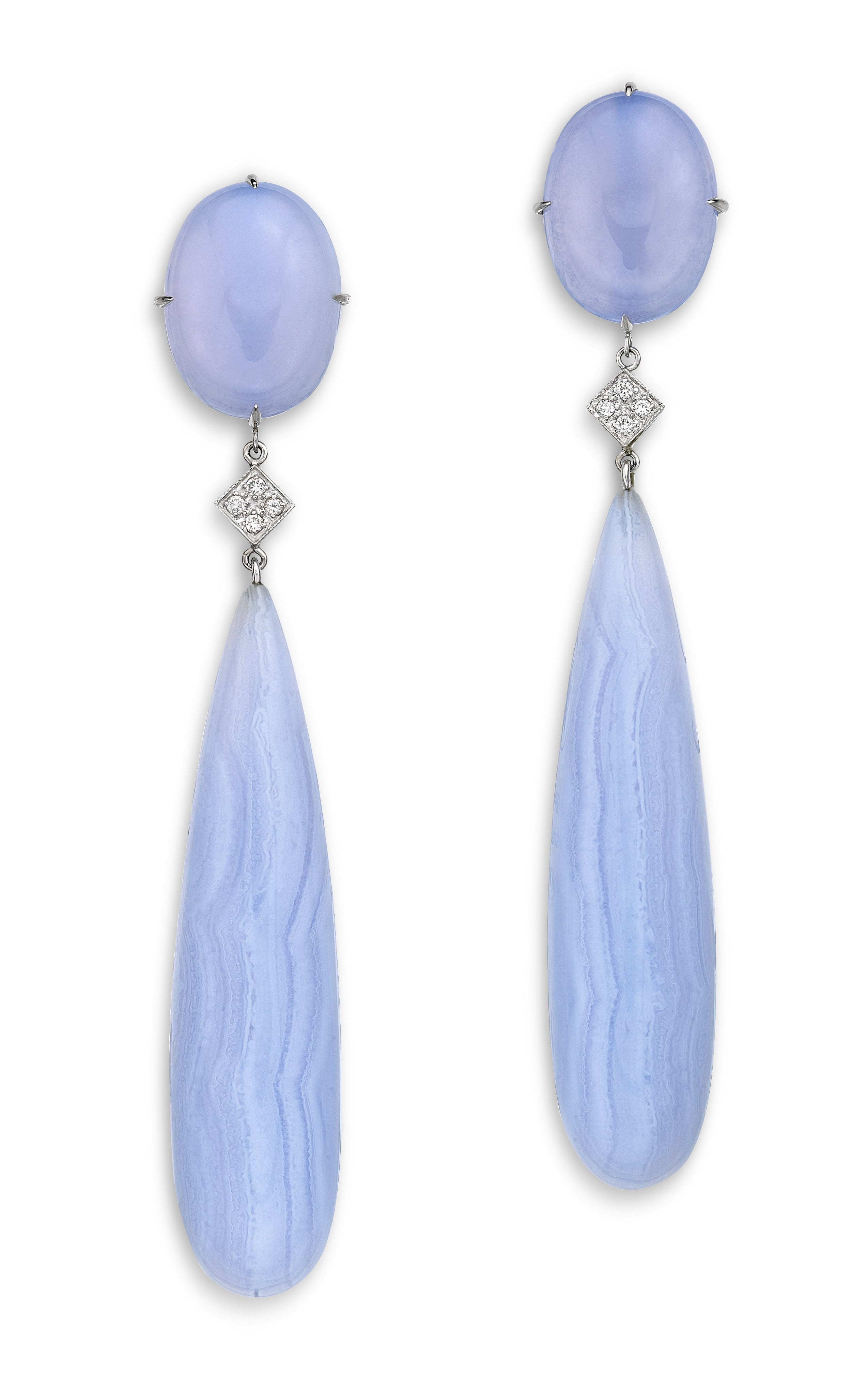 Earrings Chalcedony
