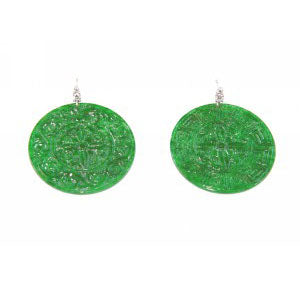 Earrings Jade Graved