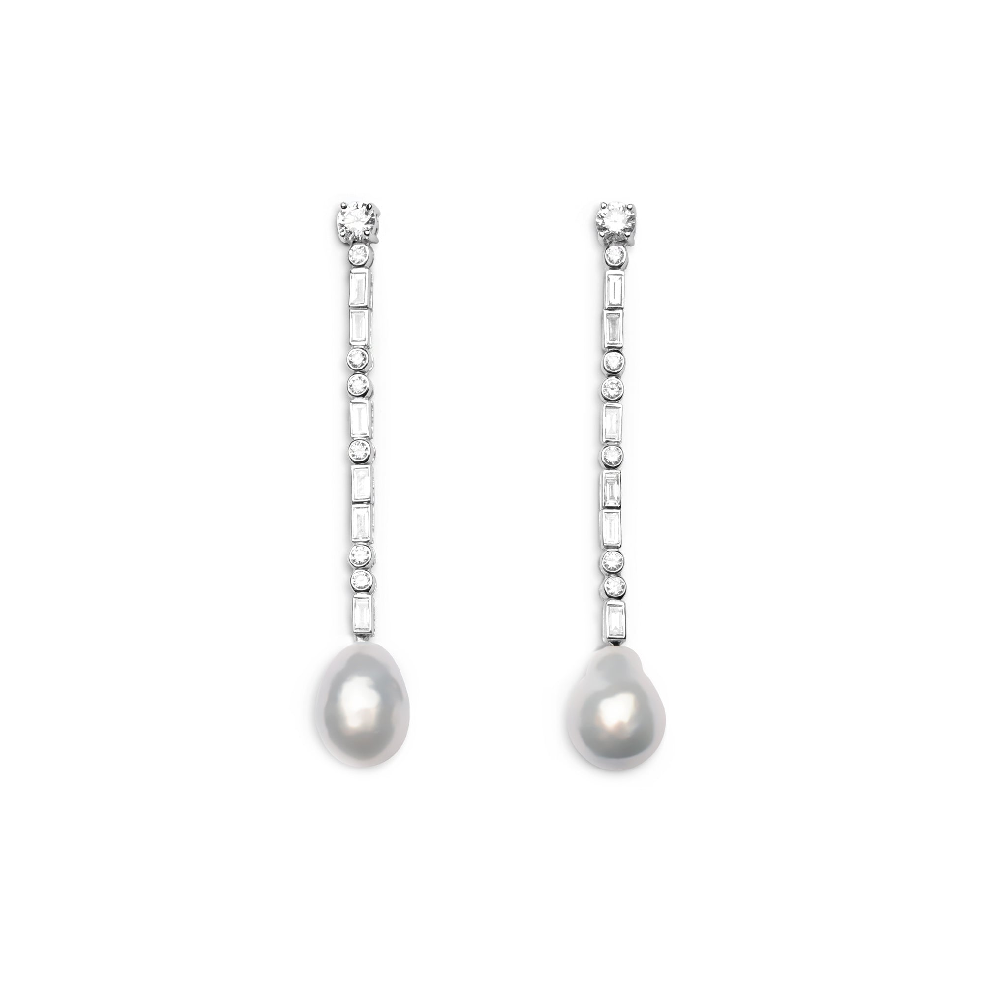 Earrings Freshwater Pearls Grey