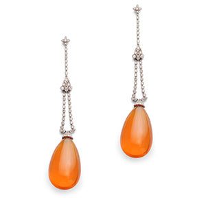 Earrings Fire Opal