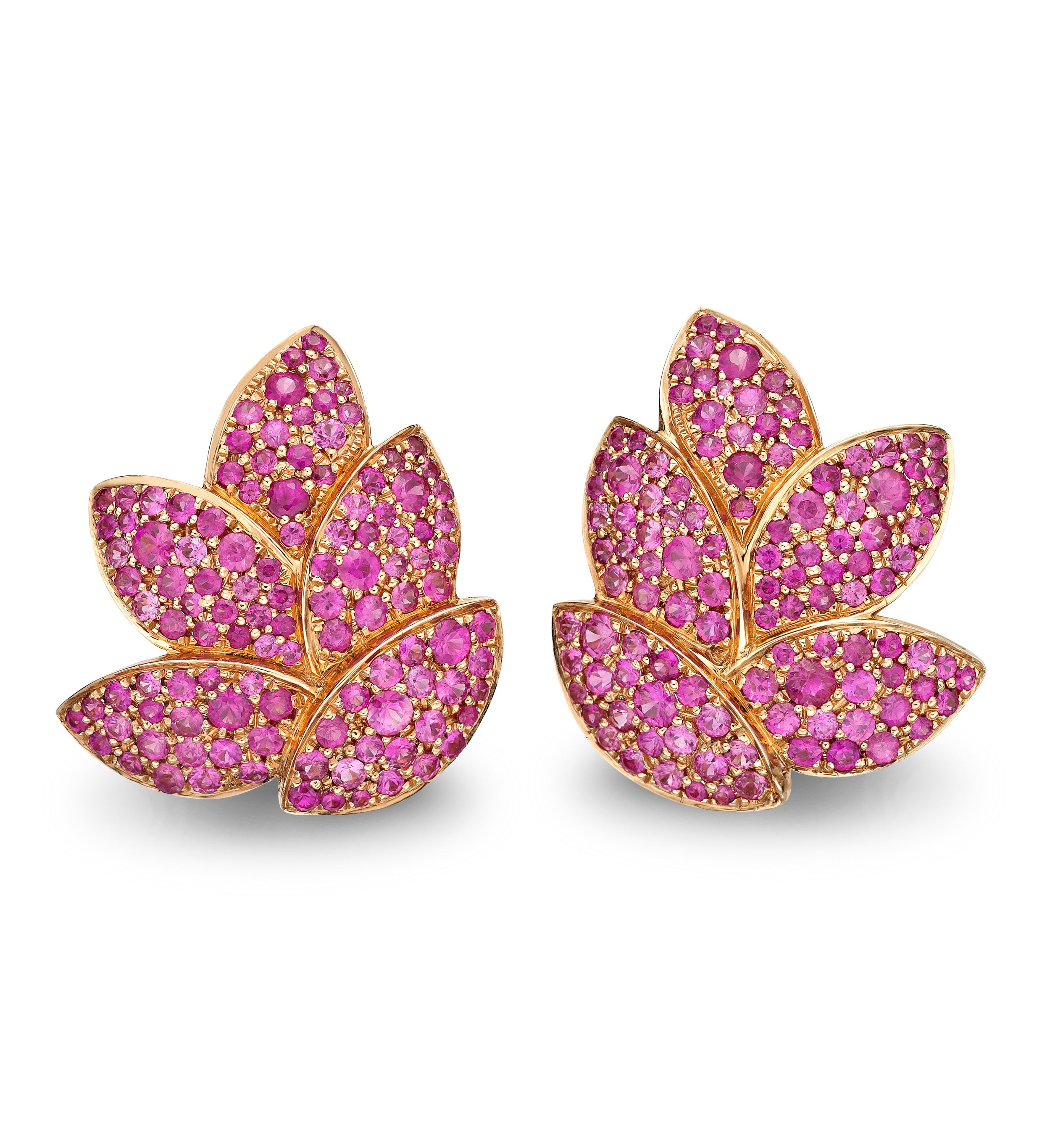 Earrings Nathalie Pink Sapphire Top Part
