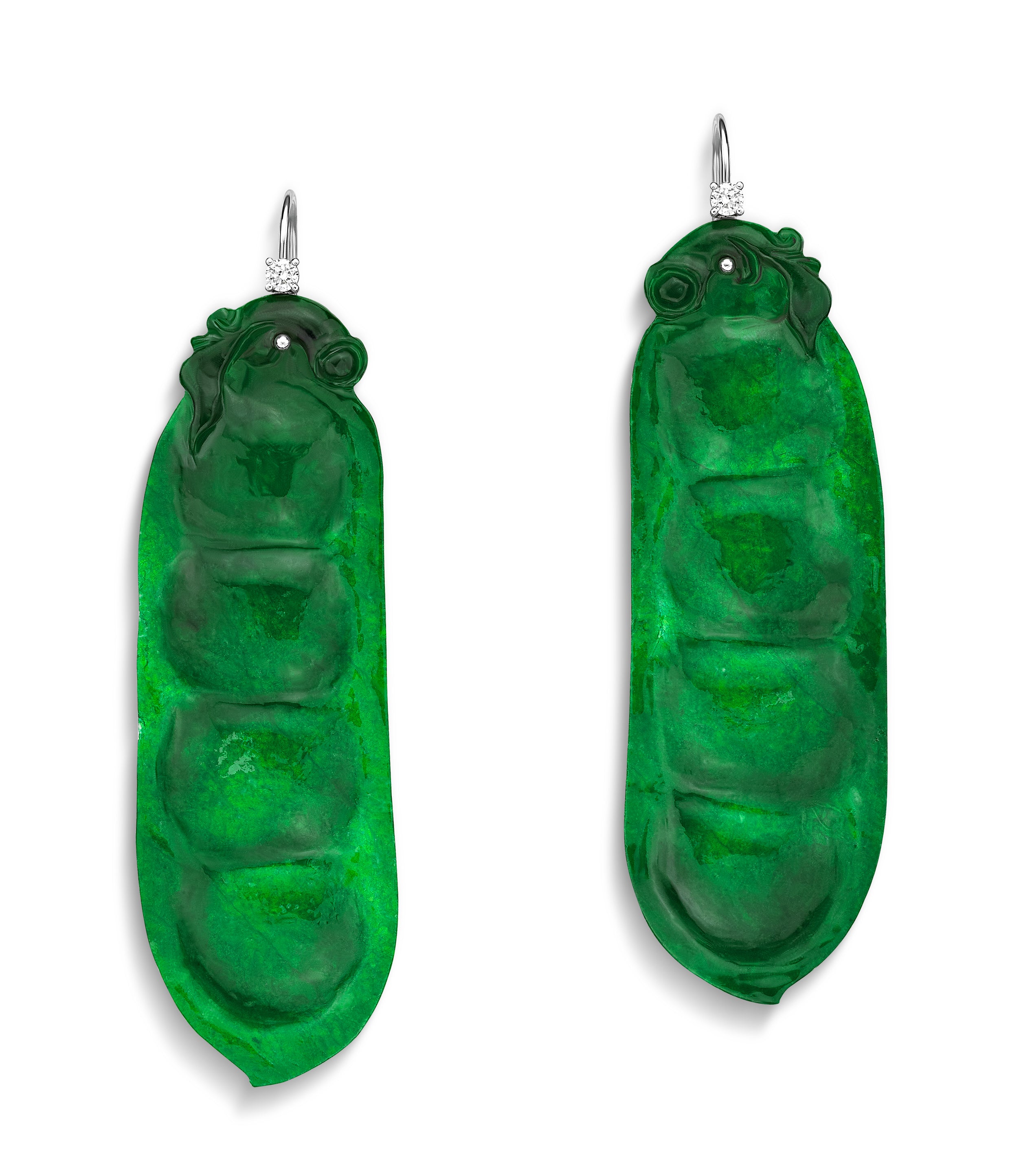 Earrings Batilde Green Jade