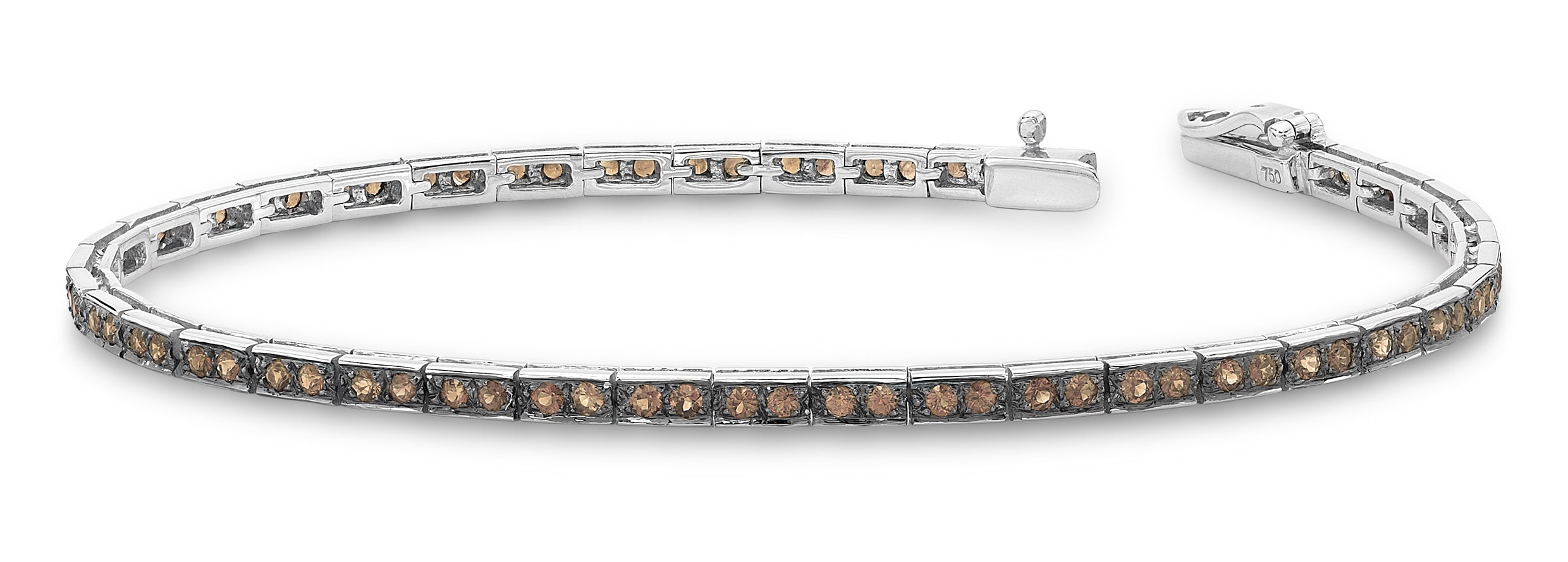 Bracelet Fine Row Brown Diamond