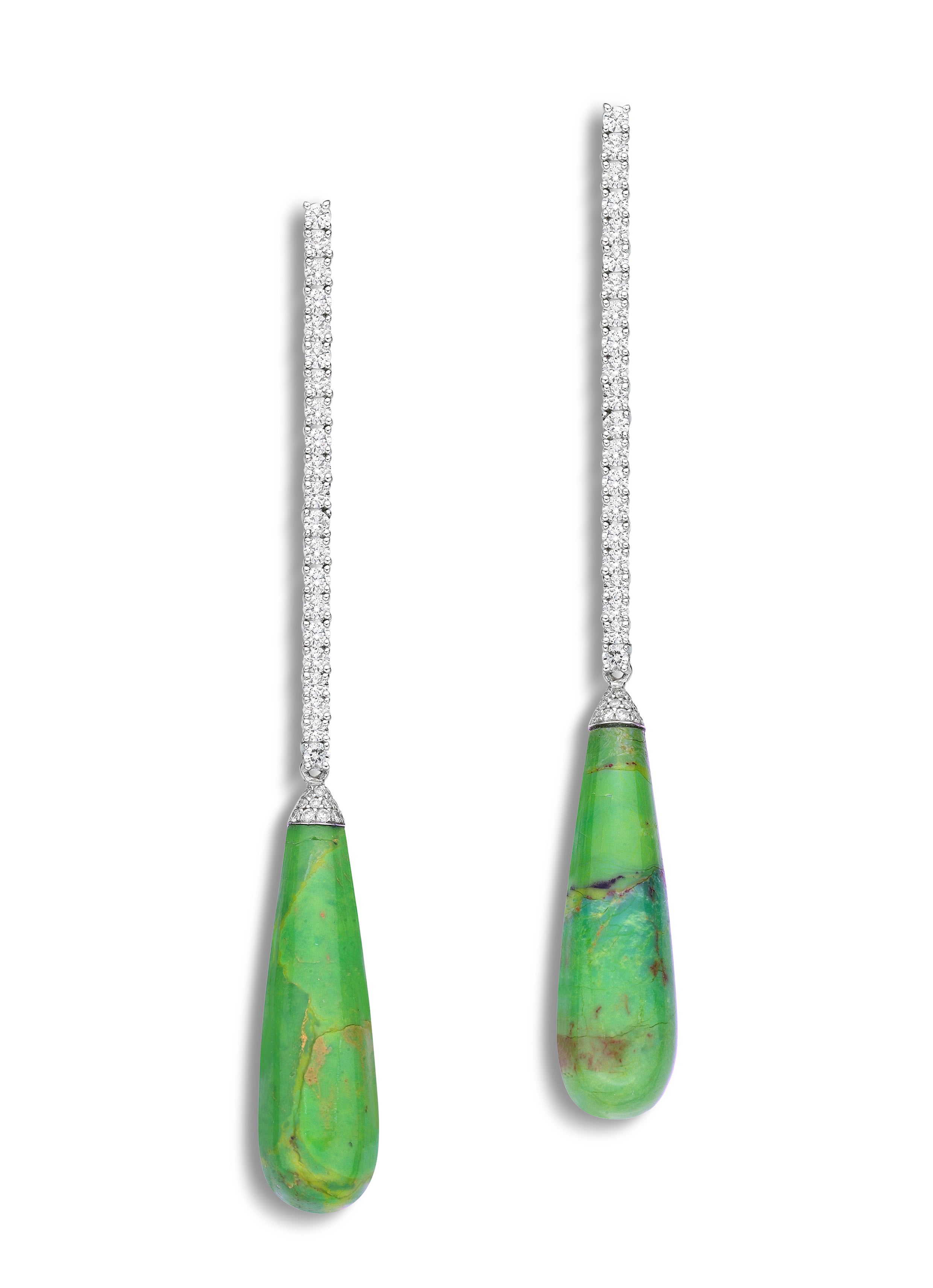 Earrings Merien Green Turquoise