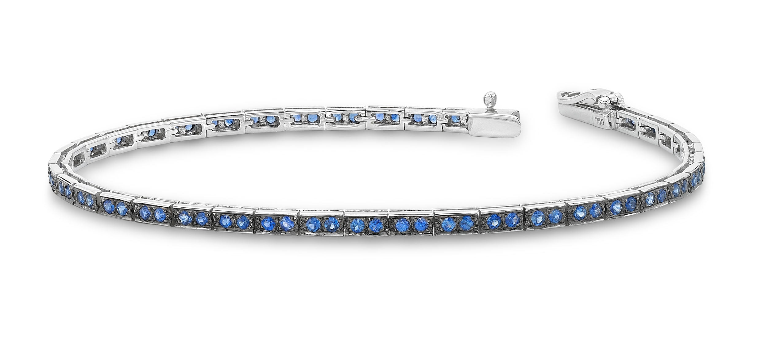Bracelet Fine Row Blue Sapphire