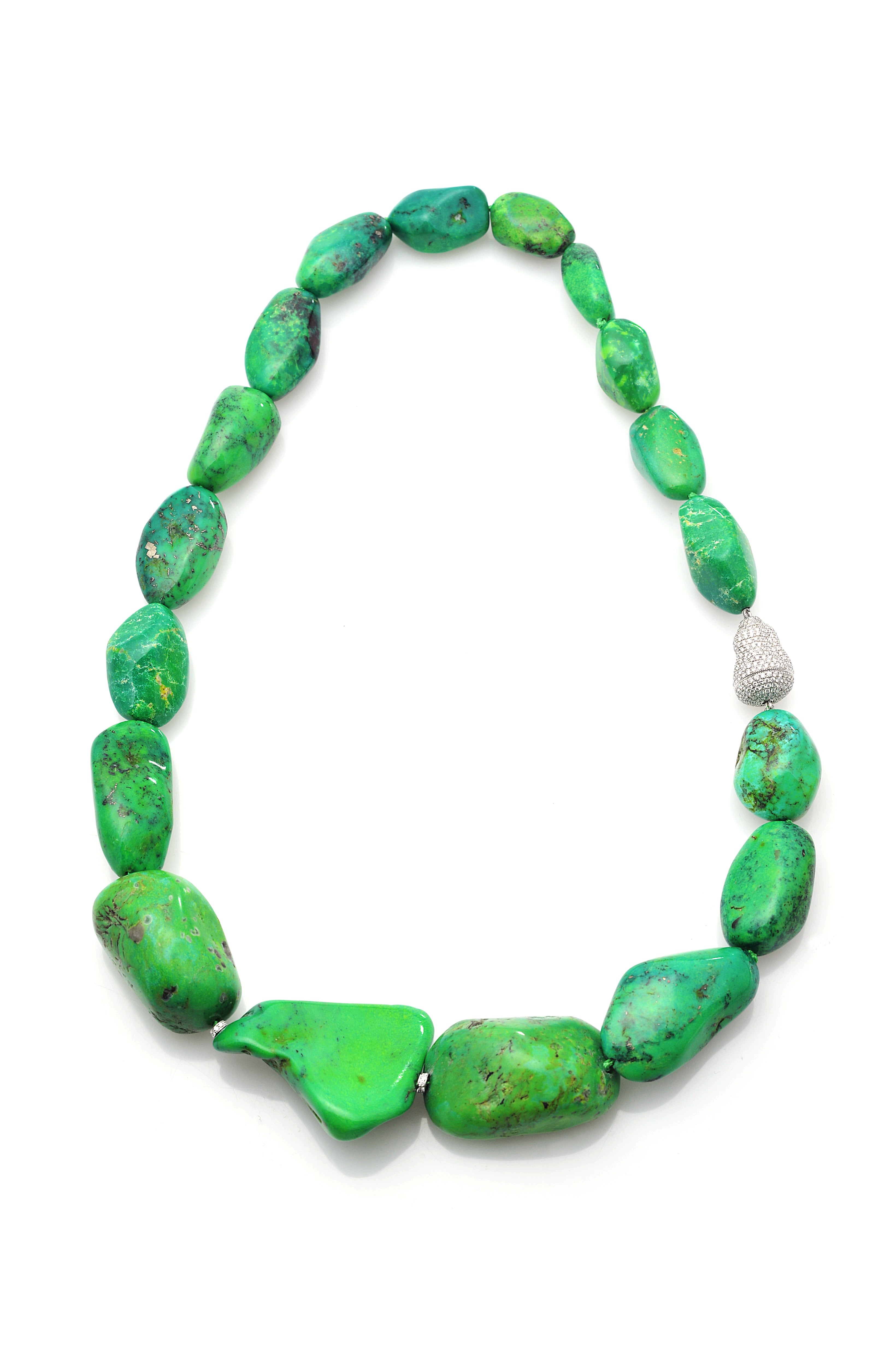Necklace Green Turquoise 1 Row