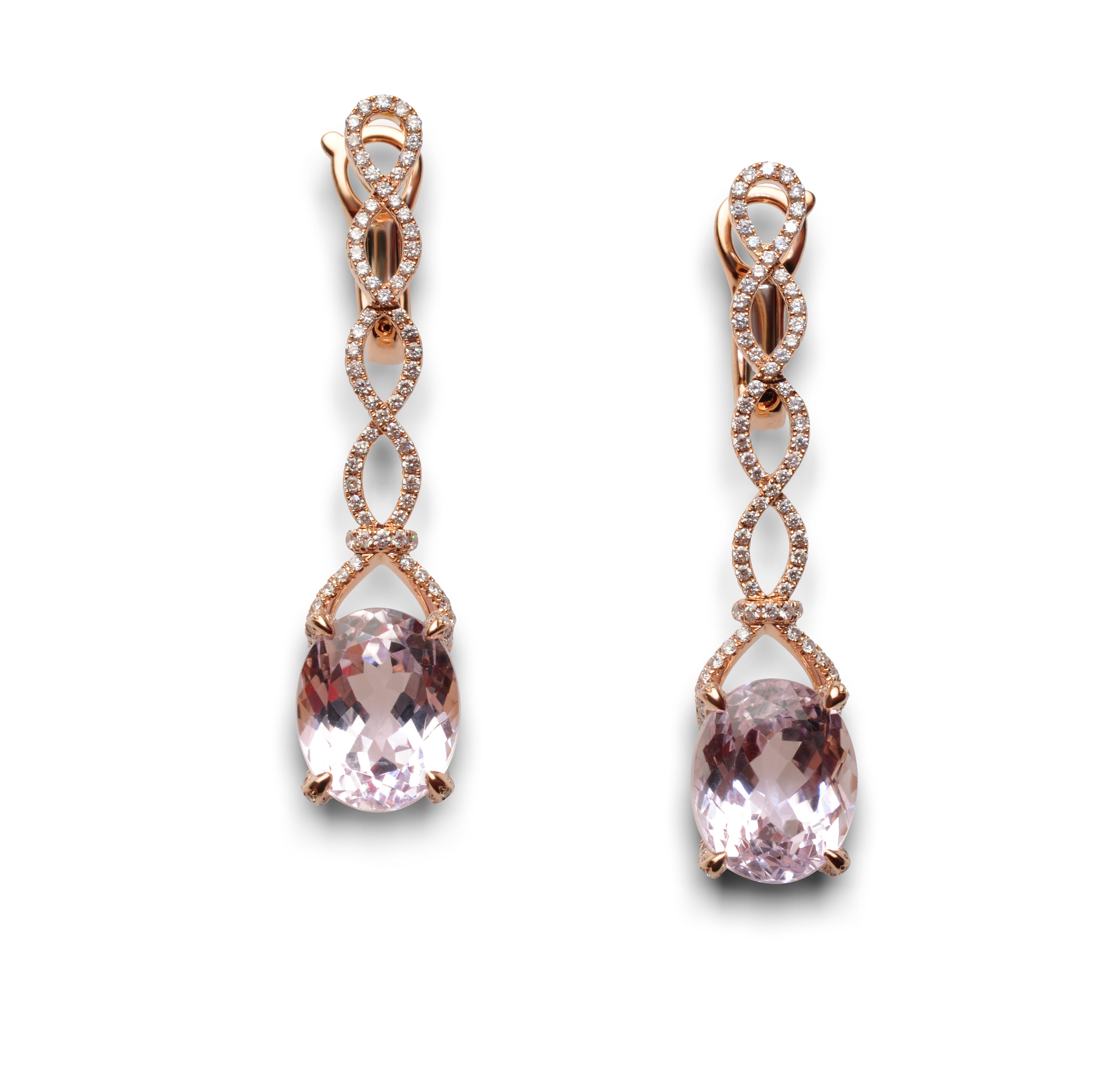 Earrings Endless Star Long Kunzite