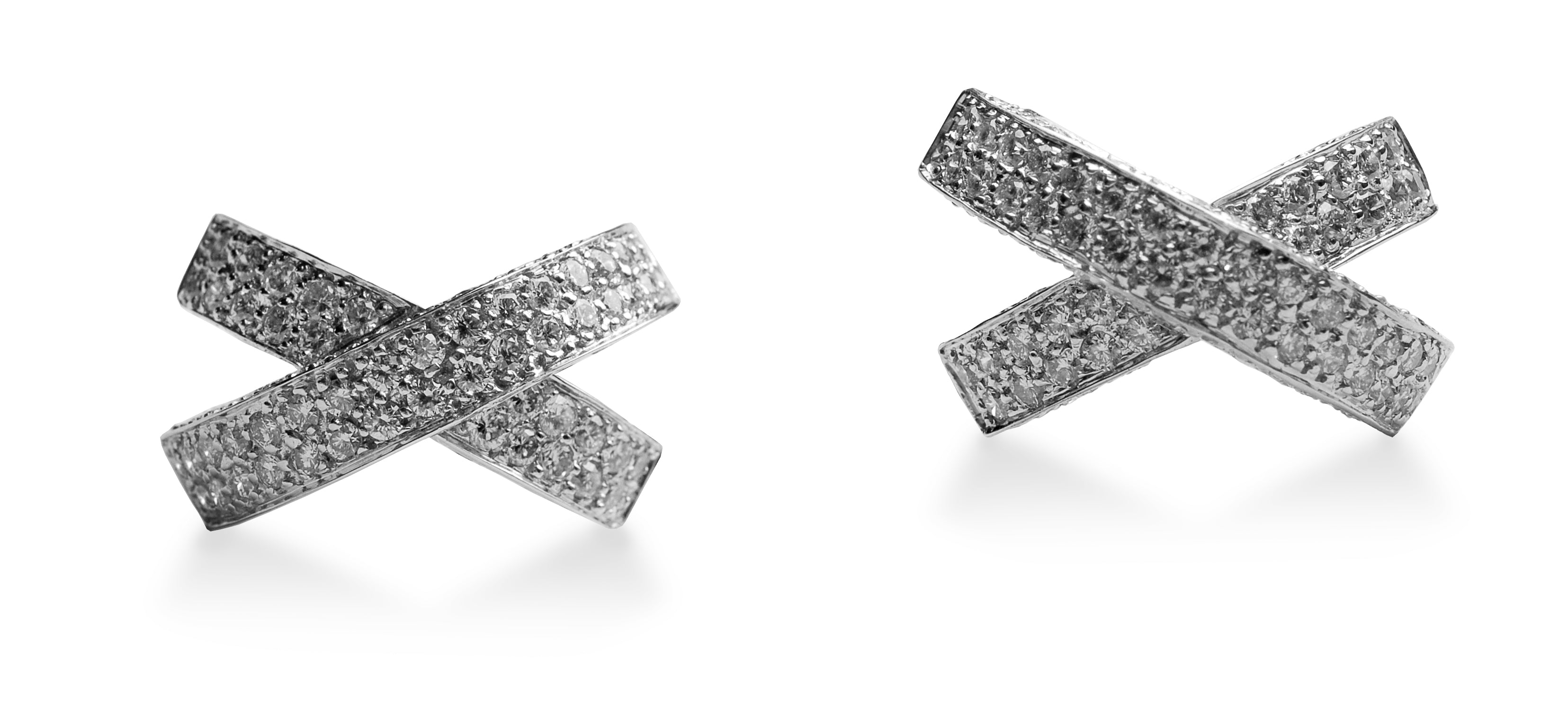 Earrings Cross Pavé Diamond