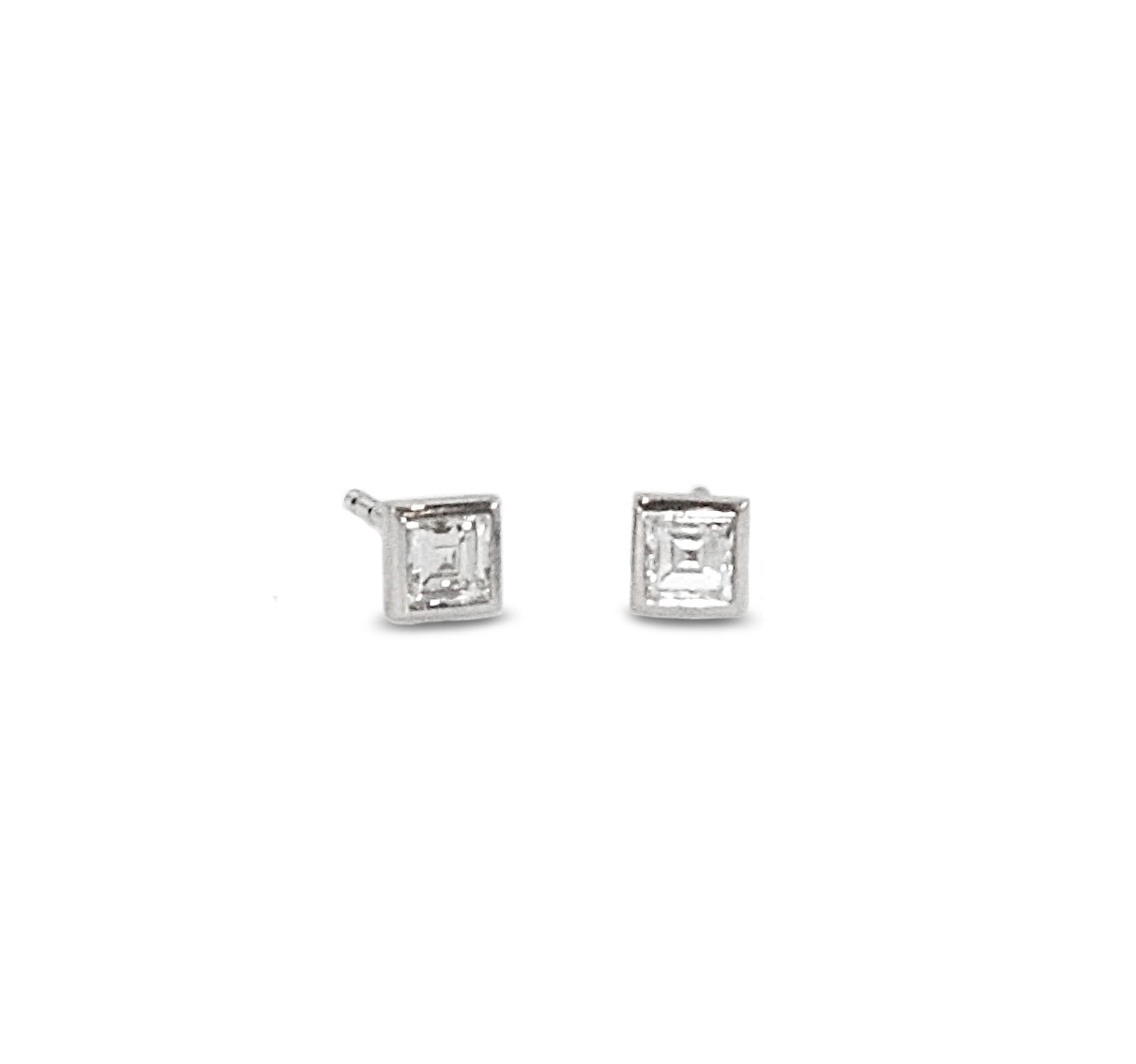 Earrings Carrée Diamond 0,34 WG Diamond