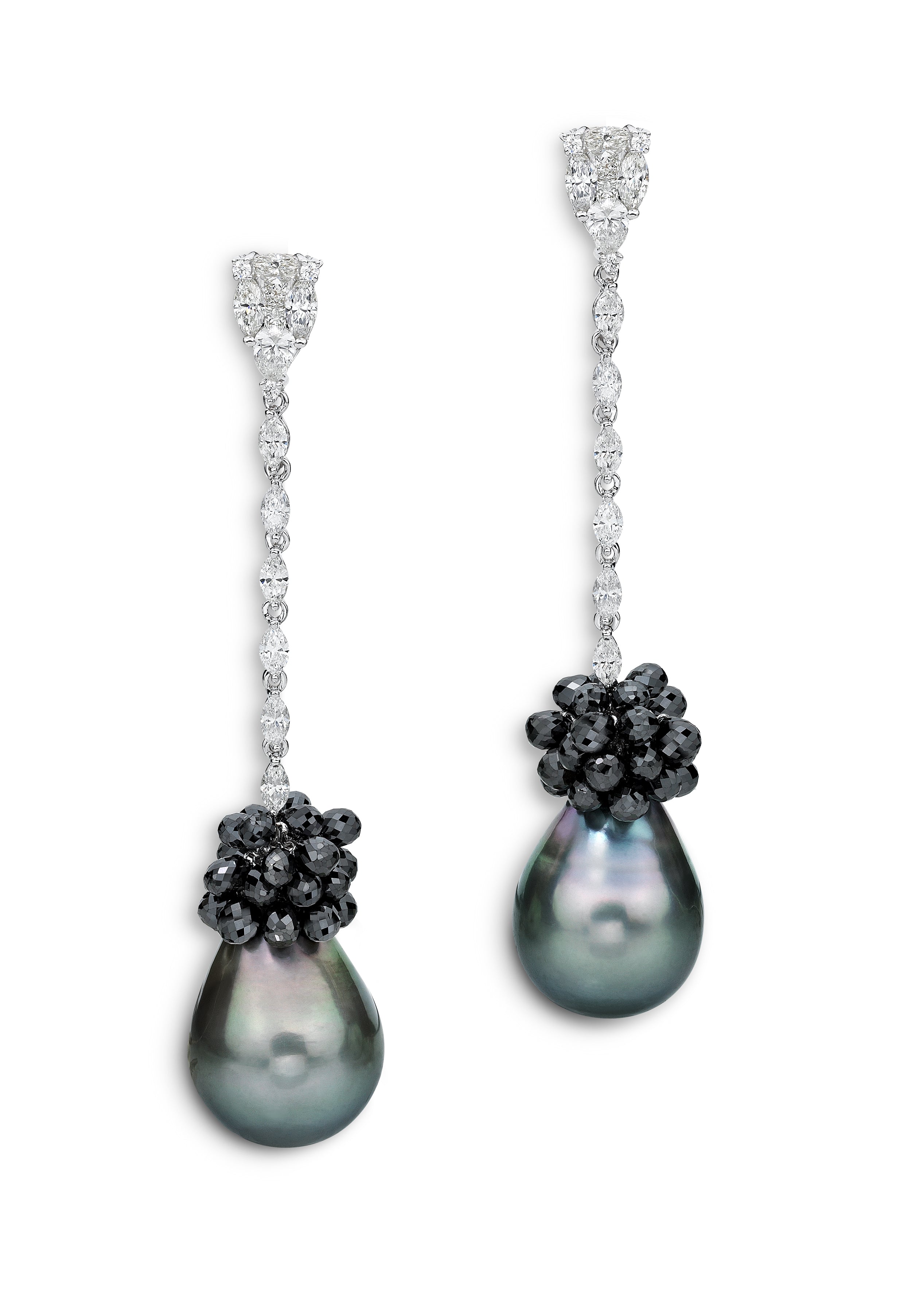 Earrings Iridescently Tahiti Drops