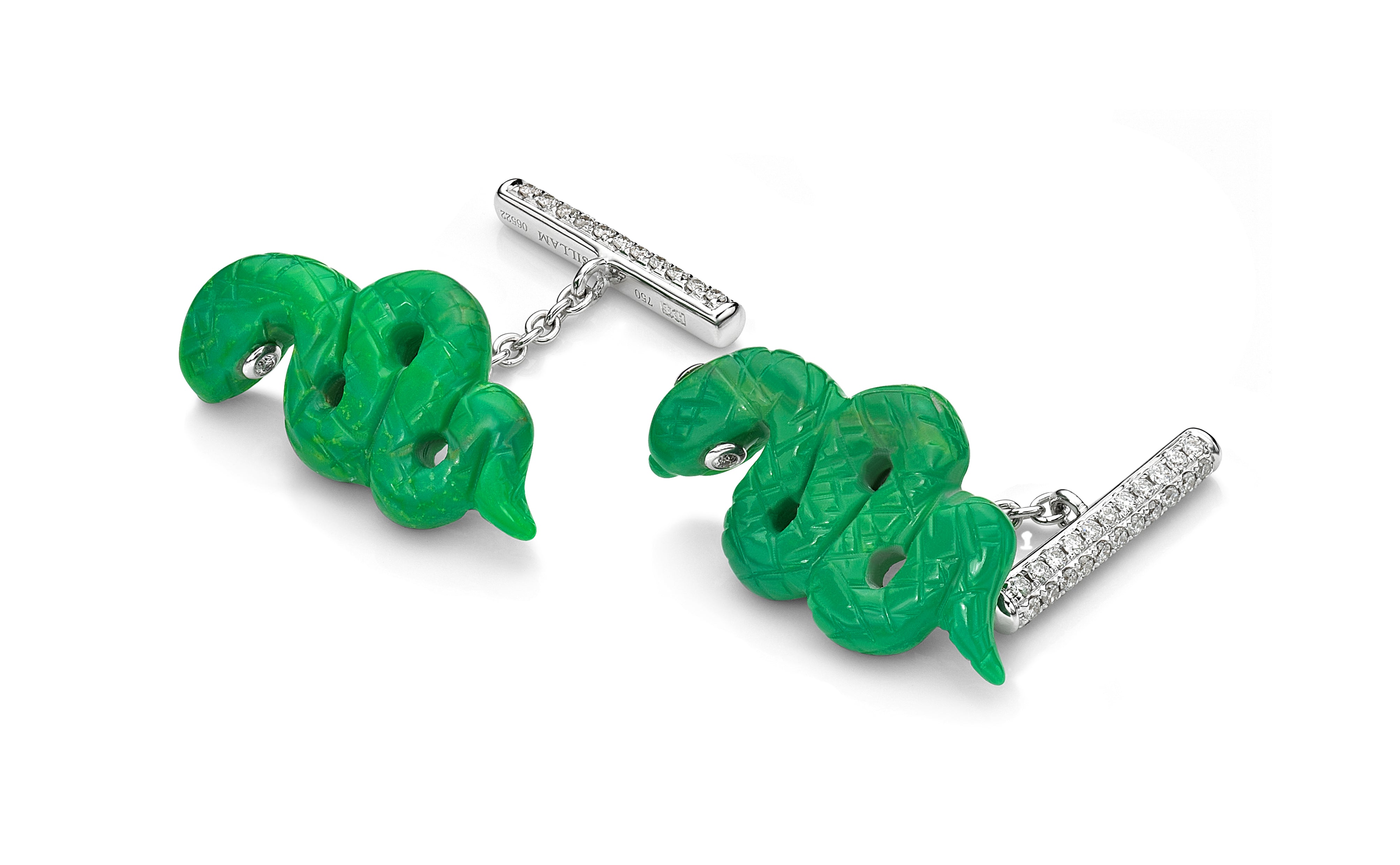 Cufflink Snake Green Turquoise