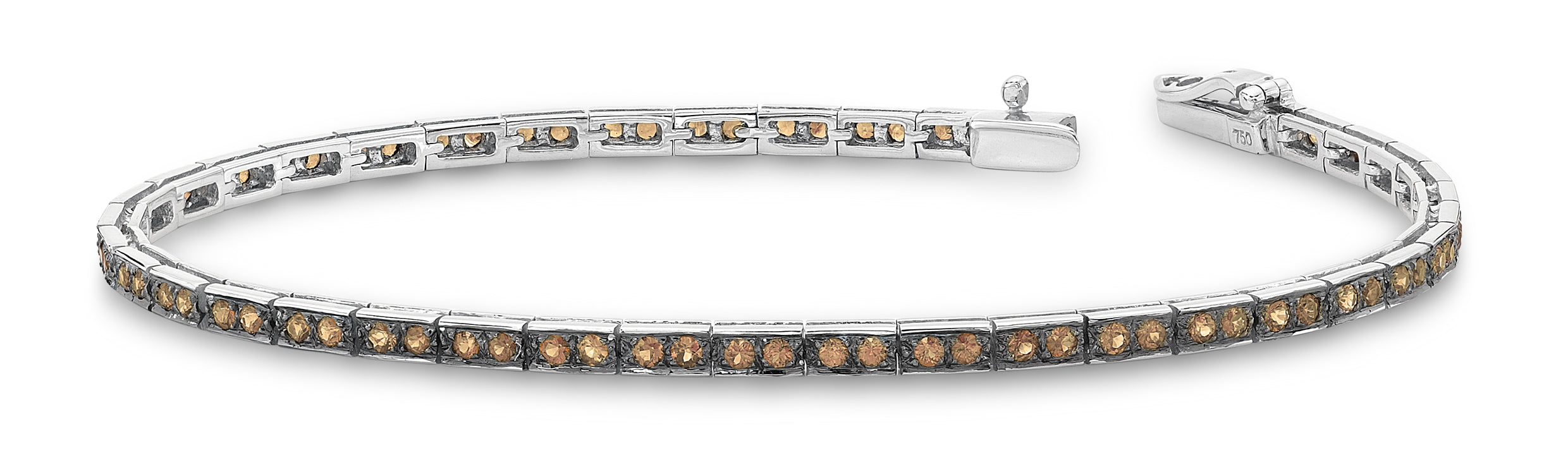 Bracelet Fine Row Brown Diamond