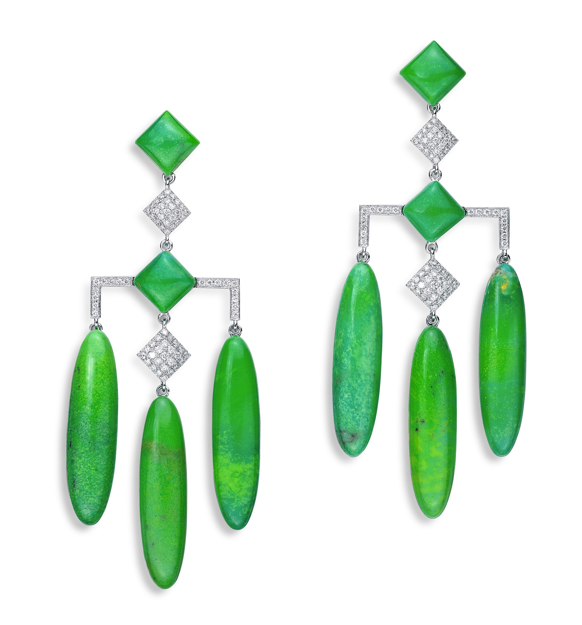 Earrings Secession Green Turquoise